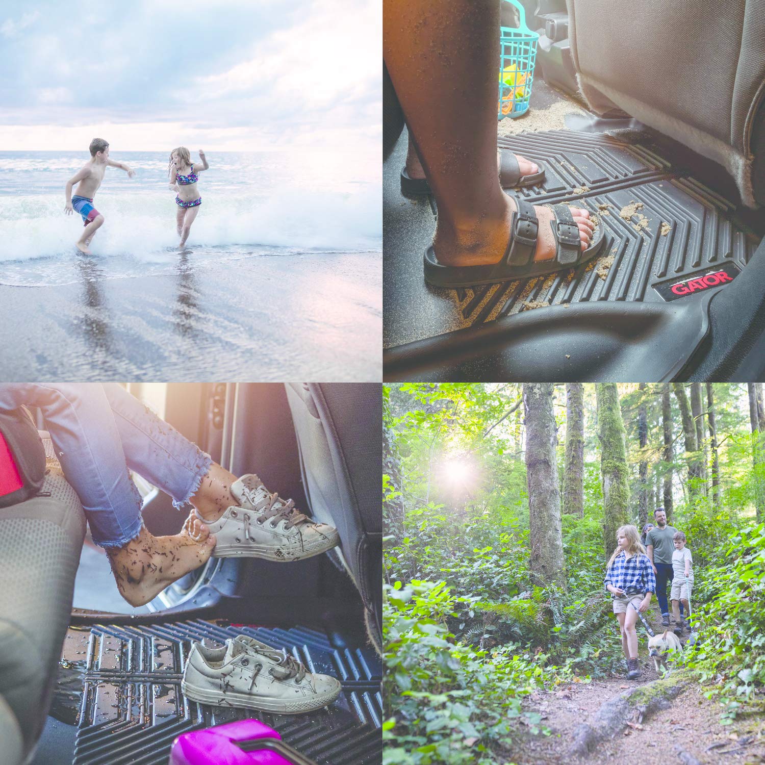 Gator 79611 Black All-Weather Floor Liners for 2015-2020 Ford F-150 SuperCrew | Front & Rear Seat Protection | Durable Car Mats for Mud, Snow & Spills | Perfect for Off-Roading, Camping & Daily Commutes