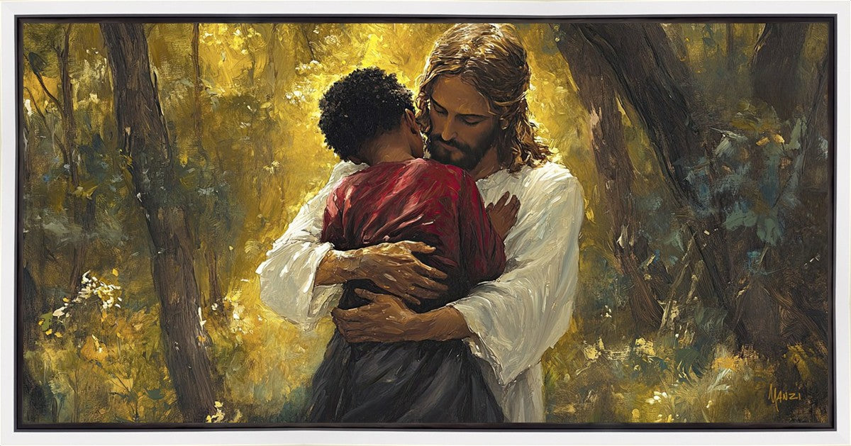 Father to All Children Gallery Wrap Canvas - High-Quality Family Portrait Art for Home Decor, Gifts & Nursery Wall Art - Perfect for Living Room, Bedroom & Nursery Decor