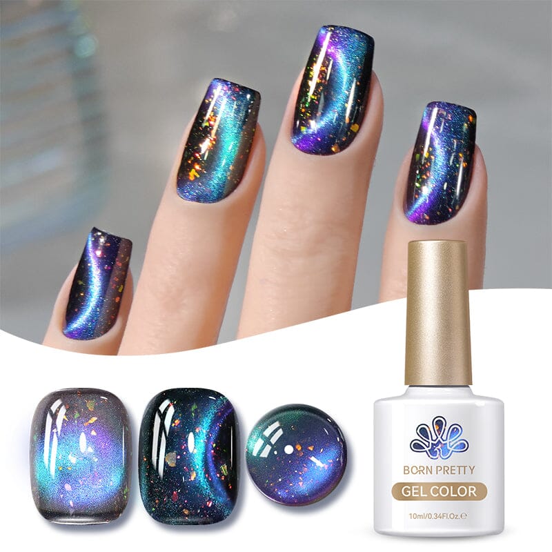 Blue Cat Magnetic Gel Polish MY35 Starry Sky 10ml - Long Lasting Nail Art Polish for Salon & Home Manicure - Perfect for Parties, Weddings & Special Occasions