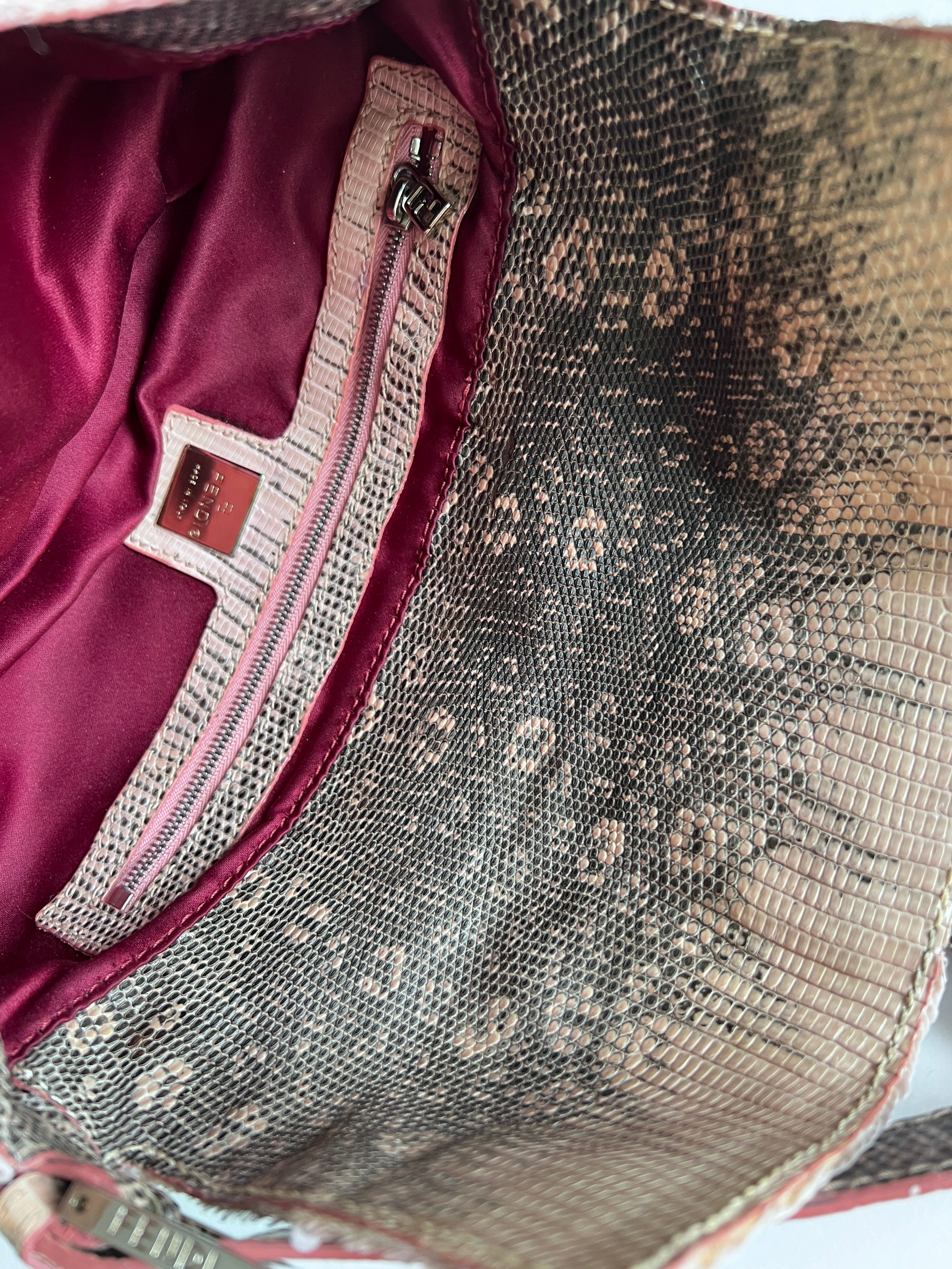 Vintage Fendi Pink Sequin Baguette Bag - Luxury Designer Shoulder Bag for Women, Perfect for Parties, Weddings & Evening Events