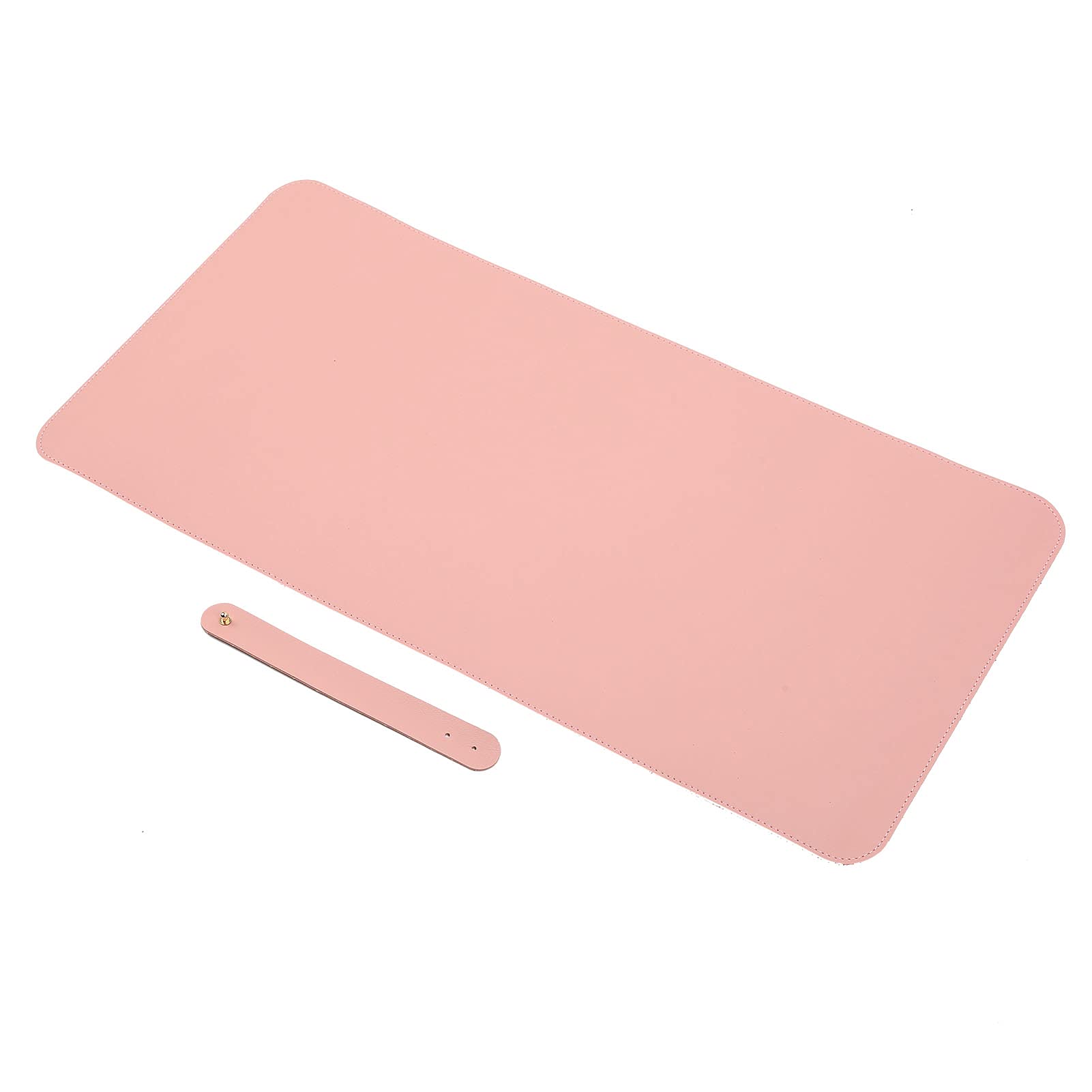 Double-Sided Soft Desk Mouse Pad & Table Mat - Large Non-Slip Writing Surface for Laptop, Office, and Home Use (Pink & Cork) - Perfect for Work, Study, and Gaming