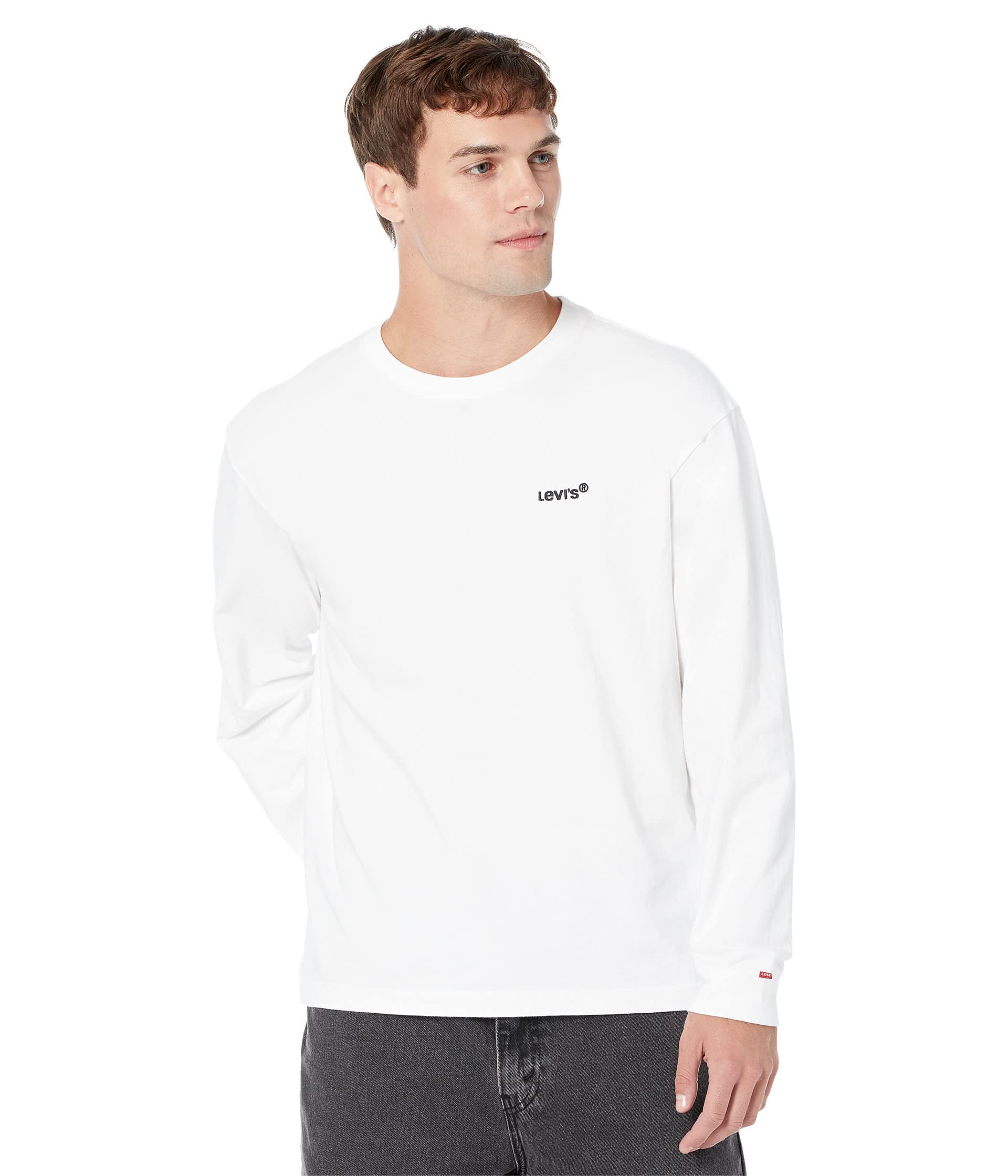 Levi's® Men's Classic Long Sleeve Red Tab T-Shirt | 100% Cotton Comfort Fit Casual Top | Perfect for Everyday Wear, Layering & Street Style Outfits
