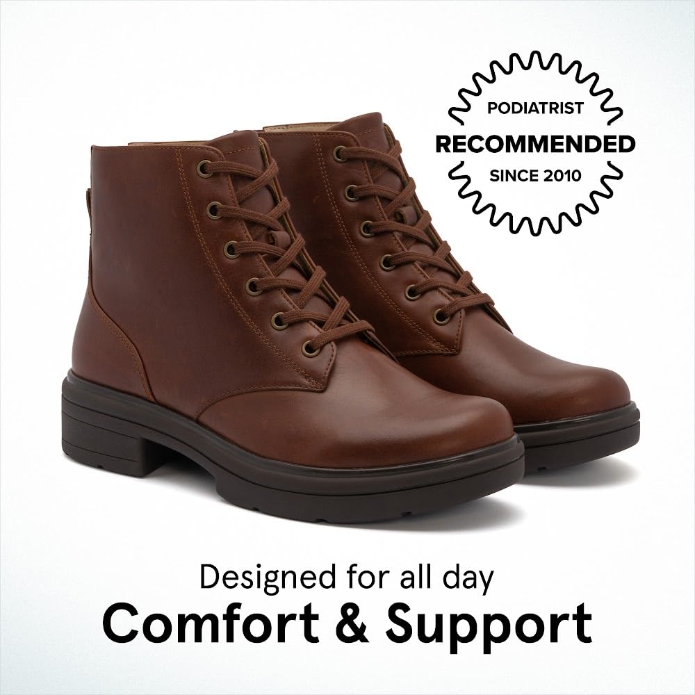 ABEO Vista Lace Metatarsal Boots for Women - Comfortable Fall Boots for Metatarsalgia Relief & Foot Support | Perfect for Walking, Work & Everyday Wear