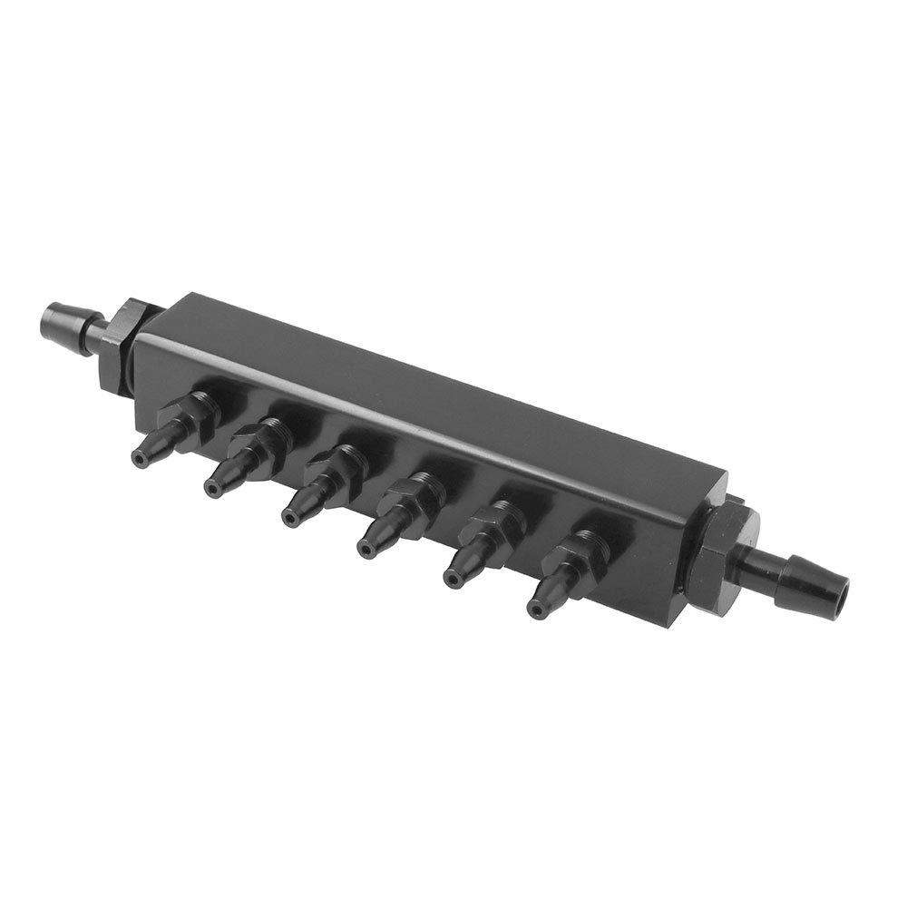 Aluminum 6 Port Vacuum Intake Manifold Kit for Car Performance