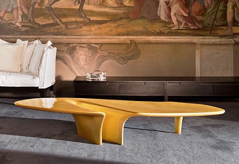 Driade Waterfall Coffee Table - Modern Glass & Wood Design for Living Room, Lounge, and Office Decor