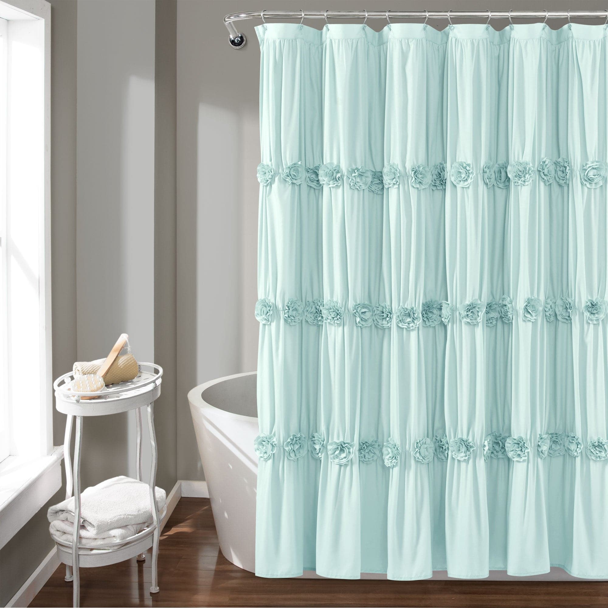 Darla Shower Curtain - Waterproof Bathroom Decor with Hooks, 72x72 Inches - Perfect for Bathroom, Spa, and Hotel Use