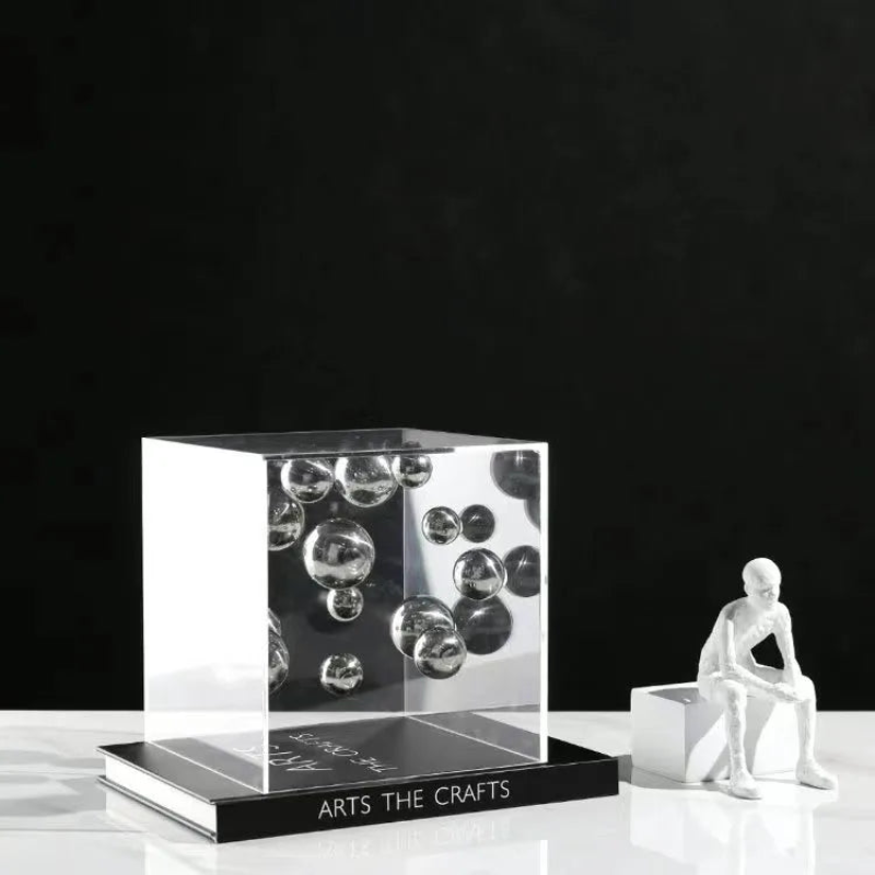 Modern Dot Art Cube - 3D Geometric Puzzle for Stress Relief & Home Decor | Perfect for Office, Living Room & Gifts