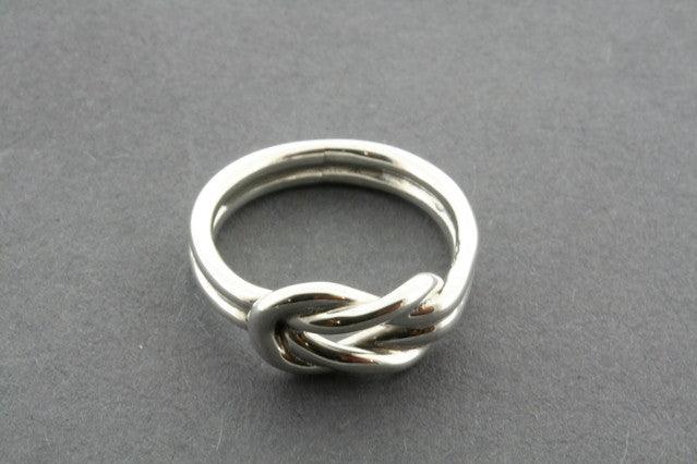 Eternity Knot Ring Sterling Silver - Elegant Celtic Love Symbol Jewelry for Women, Perfect for Anniversaries, Weddings & Romantic Gifts
