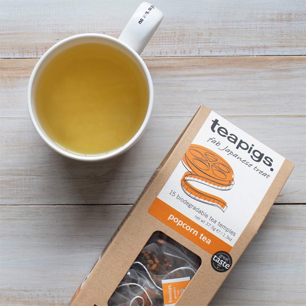 Teapigs Popcorn Herbal Tea Bags - 6 Packs of 15 Whole Leaf Tea Bags | Caffeine-Free, Natural Ingredients | Perfect for Relaxation, Afternoon Tea & Gifts