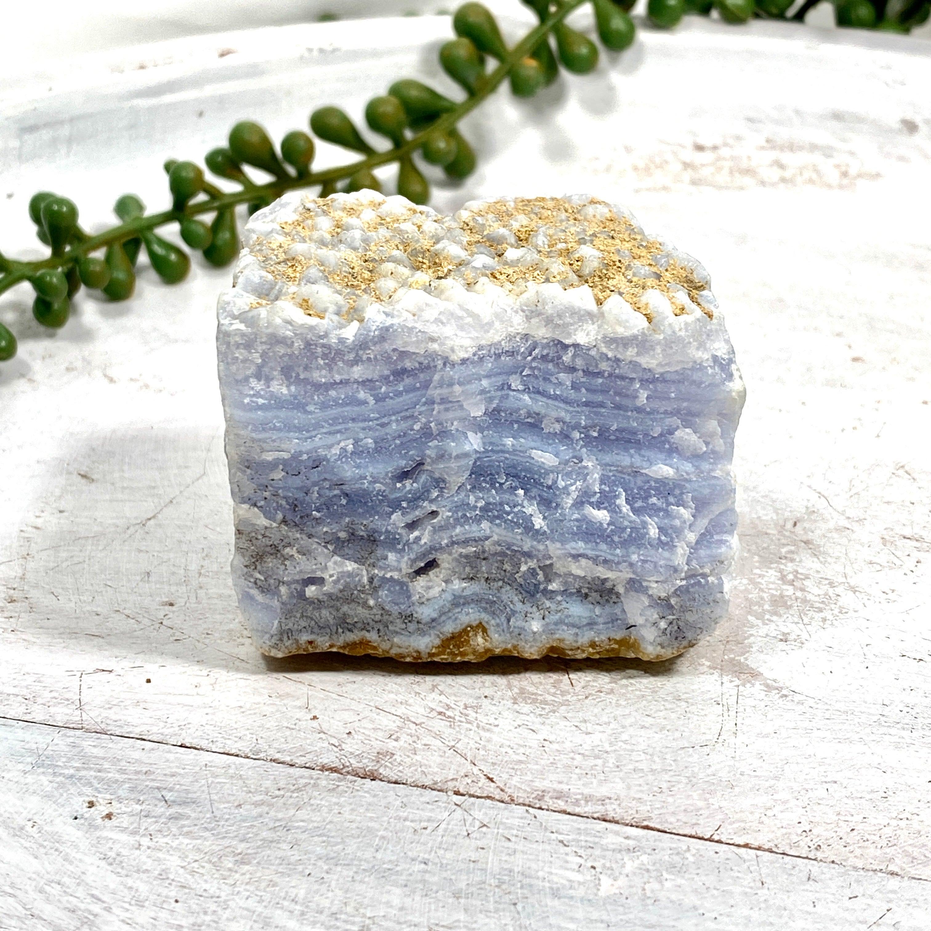 Natural Blue Lace Agate Raw Crystal Stone - Healing Energy Chunk for Meditation, Jewelry Making & Home Decor (RB09) - Perfect for Spiritual Healing, Crystal Collections & DIY Crafts