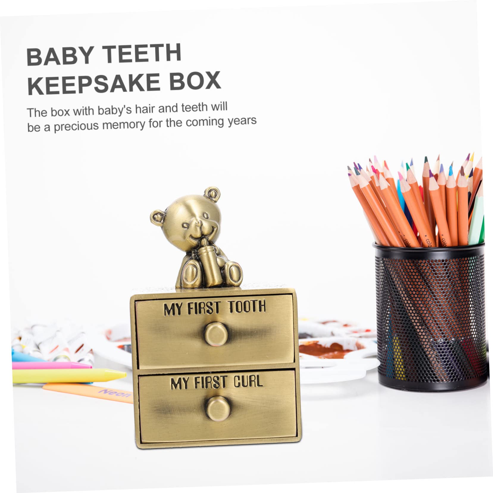 BESTonZON 6 Pcs Kids Baby Teeth Keepsake Box - First Lost Tooth Holder with Zinc Alloy Case for Tooth Fairy Gifts & Childhood Memories Preservation | Perfect for Parents to Save Milestone Moments