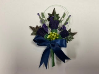Navy Blue Heather Buttonhole Ribbon - Perfect for Weddings, DIY Crafts, and Floral Arrangements