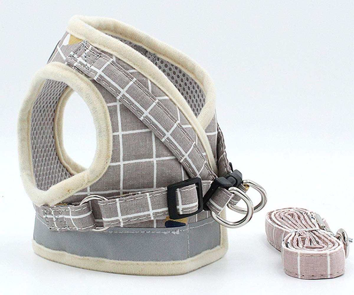 HELX Reflective Small Dog Harness & Cat Harness with Leash - Adjustable Pet Vest for Puppies, Walking, Training & Night Safety