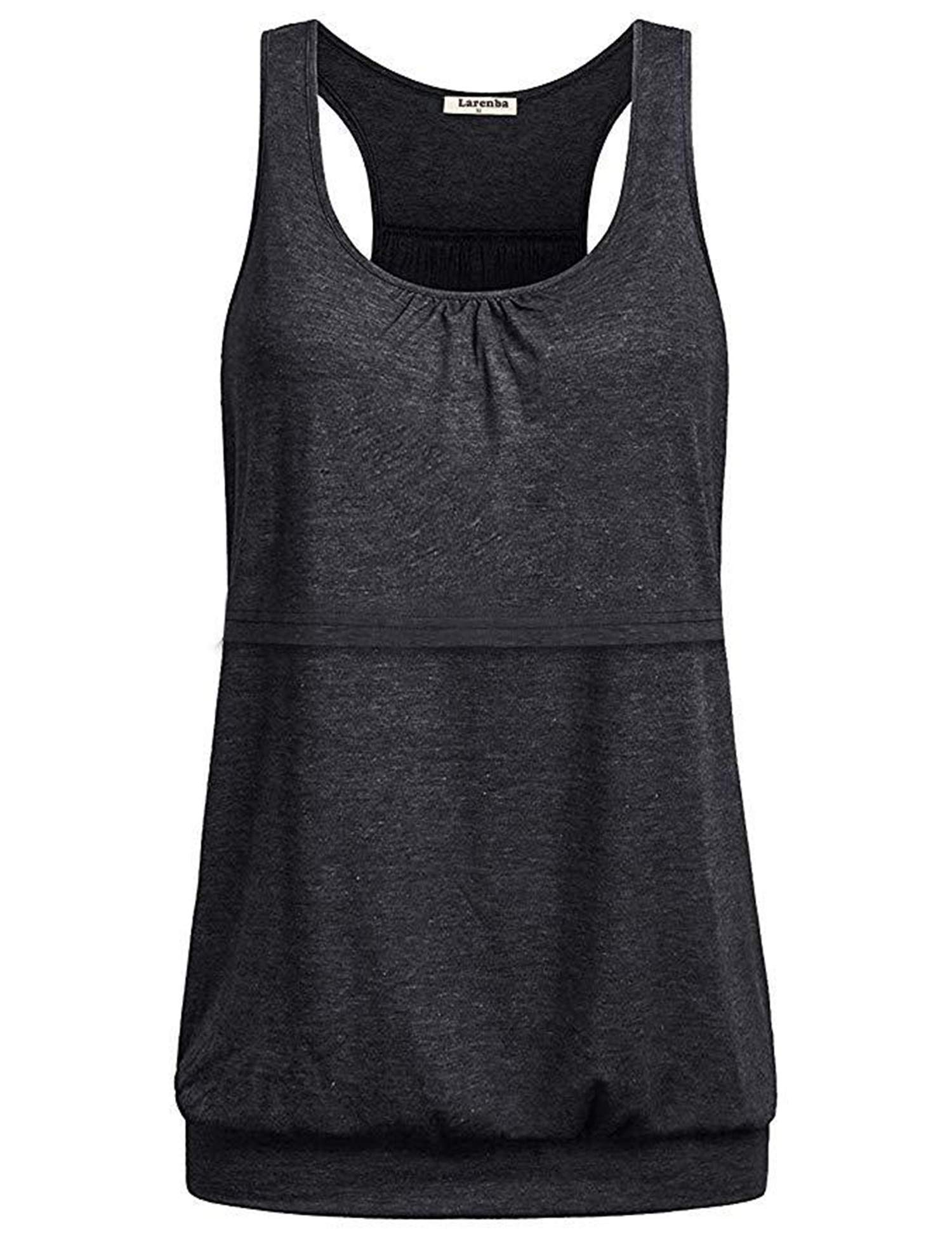Andongnywell Plus Size Nursing Tank Tops for Women - Comfortable Maternity Breastfeeding Shirts & Sleeveless Vest Tops - Perfect for Nursing, Pumping & Everyday Wear
