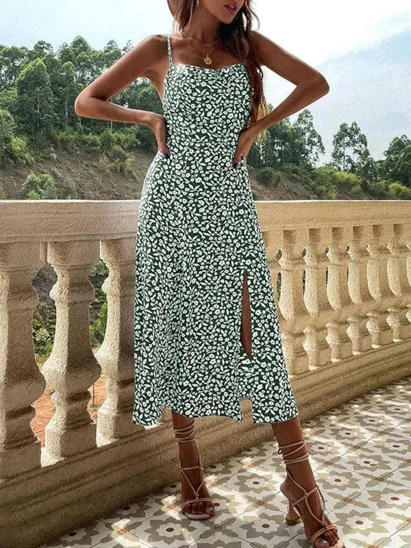 Women's Floral Print Summer Sun Dress - Lightweight & Breathable for Beach, Vacation & Casual Outings