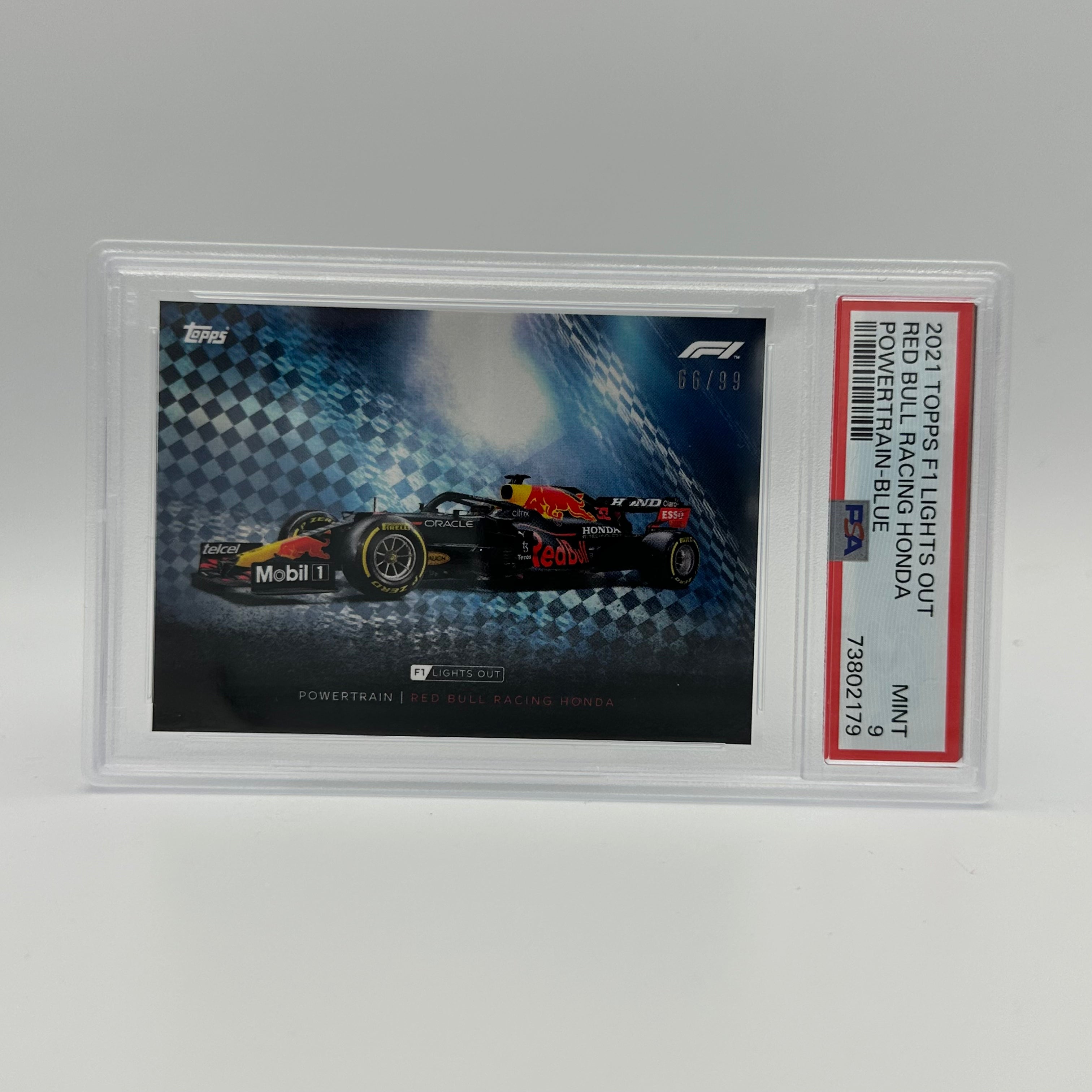 PSA 9 Graded 66/99 Red Bull Racing Honda Powertrain Blue Trading Card - Perfect for F1 Collectors & Motorsport Memorabilia Enthusiasts