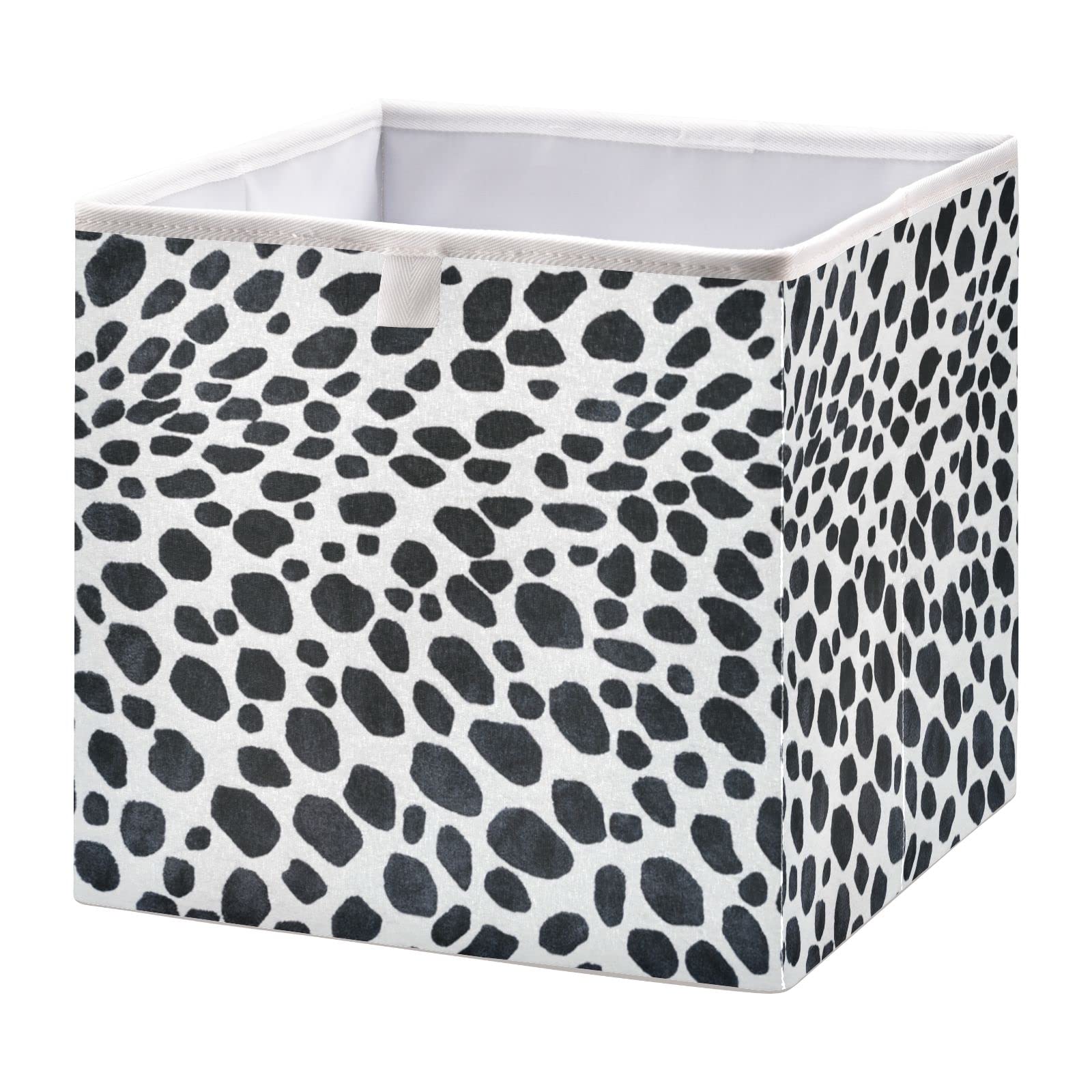 Waterproof Collapsible Fabric Storage Bins with Handles - 11x11x11 Inch Square Closet Organizer Cubes for Nursery, Drawer, Shelves & Cabinet - Perfect for Baby Clothes, Toys & Home Organization