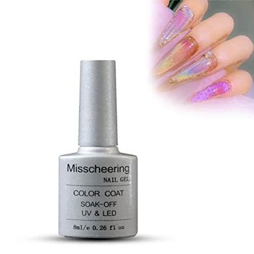 Osuner Cat Eye UV Gel Nail Polish - Holographic Glitter Soak Off Varnish for DIY Nail Art, Bright Silver Shimmering Nail Gel for Manicures & Pedicures | Perfect for Parties, Weddings & Special Occasions