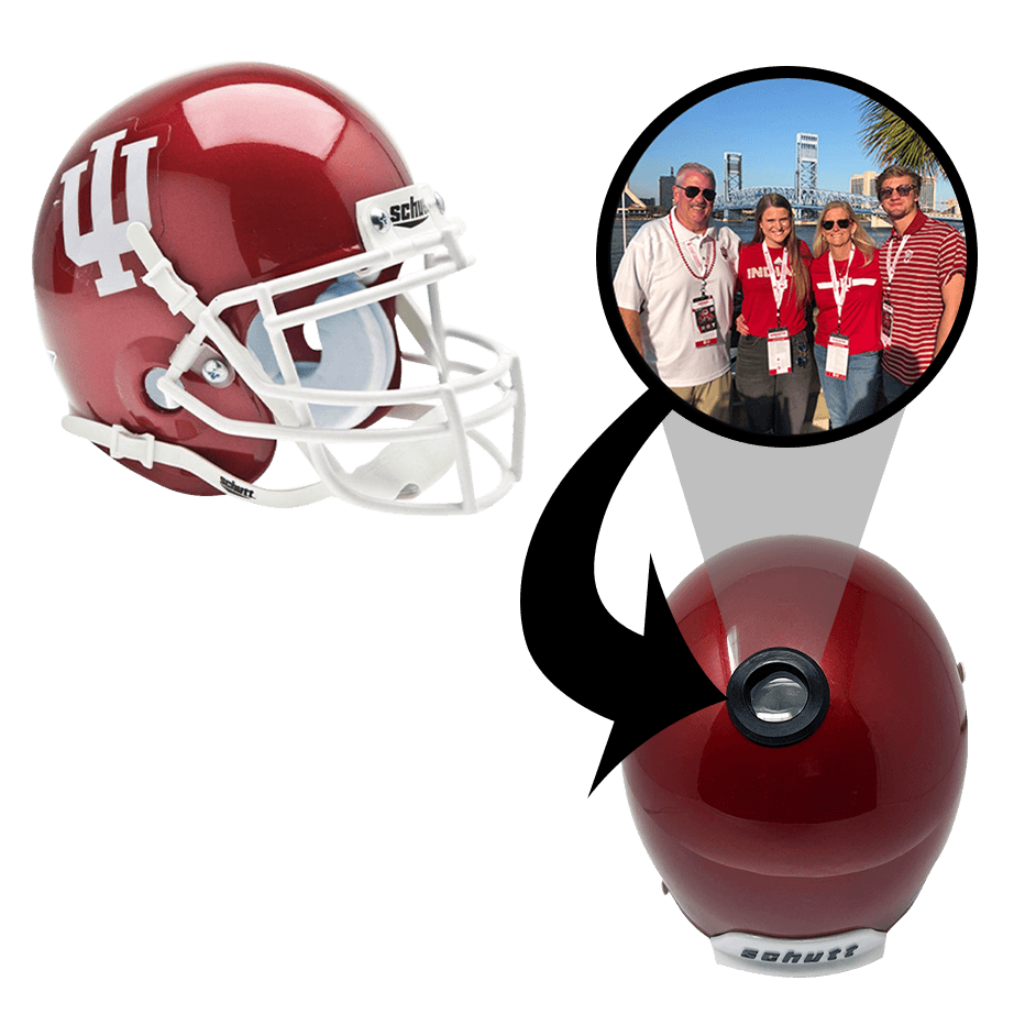 Indiana Hoosiers College Football Mini Helmet Collectible - Authentic NCAA Memorabilia for Fans & Collectors - Perfect for Game Room Decor, Sports Gifts, and Tailgating Parties