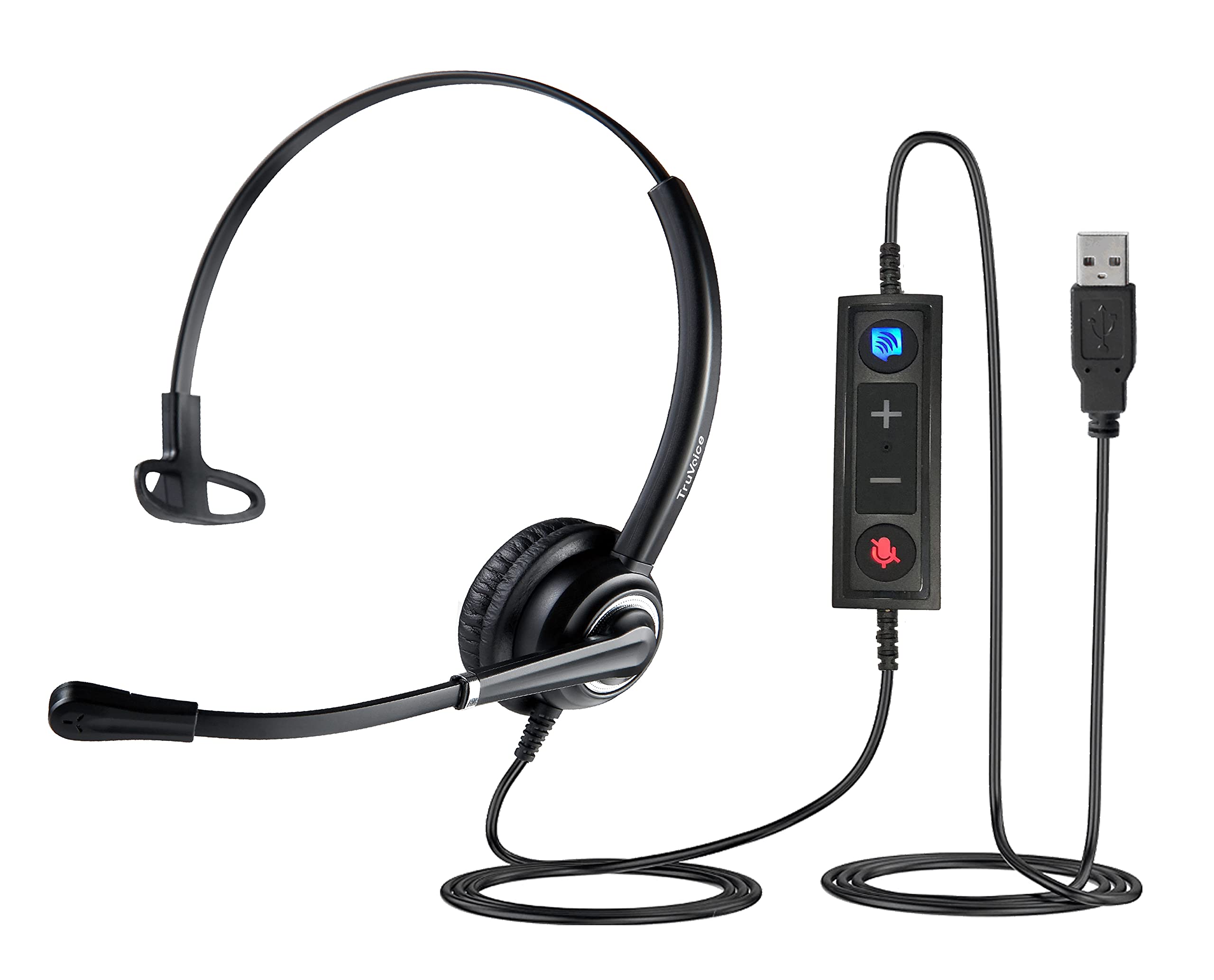 VoicePro 10 Professional USB Headset with Noise Canceling Mic - HD Sound & Mute Control for Home Office, Call Center | Compatible with Zoom, Teams, Skype | Perfect for Remote Work & Online Meetings