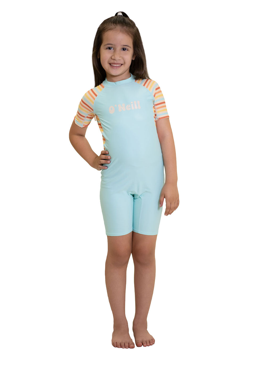 O'Neill Toddler Girls SPF 50+ Sun Protection Long Sleeve Lycra Spring Suit - Perfect for Beach, Pool & Outdoor Water Activities