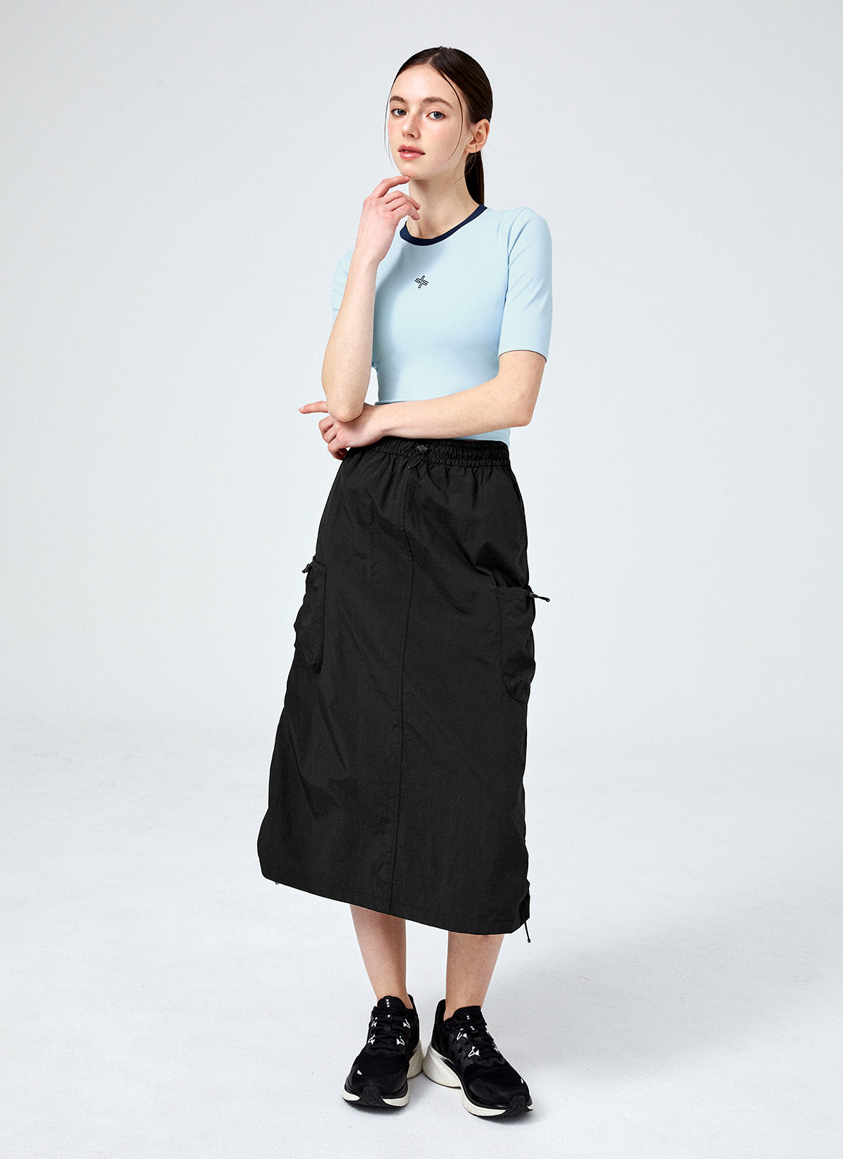 Comfortable Utility Cargo Long Skirts for Women - Stretchable Casual Maxi Skirt with Pockets for Hiking, Travel & Everyday Wear