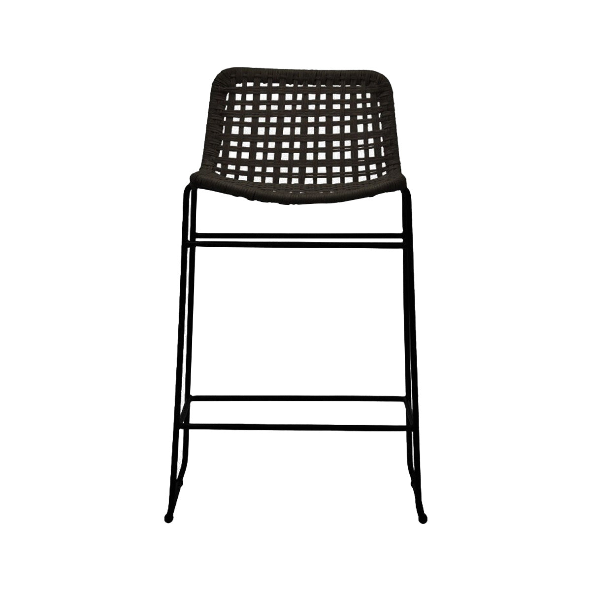Bella Loom Bar Stool - Modern Woven Counter Height Stool with Metal Base for Kitchen Island, Breakfast Nook & Home Bar - Comfortable & Stylish Seating Solution