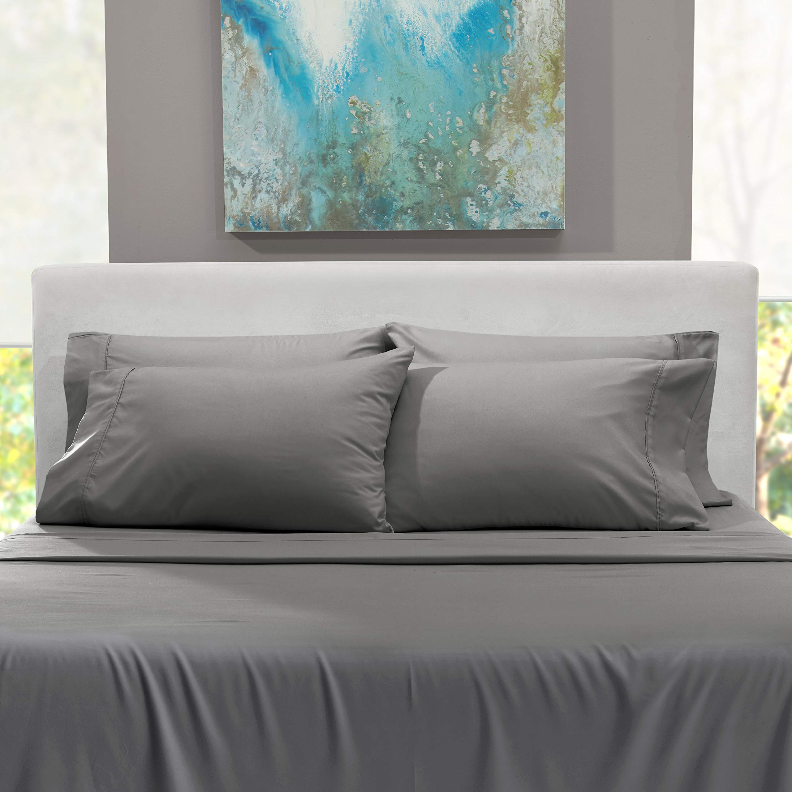 Premium 6-Piece Full XL Sheet Set - 100% Cotton 800 Thread Count Ultra Soft Bedding with Deep 24