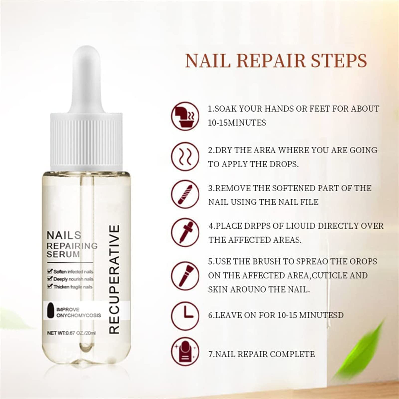 7 Days Fast Nail Growth Serum & Cuticle Oil - Strengthens Weak, Brittle Nails - Natural Nail Care Treatment for Stronger, Healthier Nails - Perfect for Manicures, Pedicures & Daily Nail Care (3 Pack)
