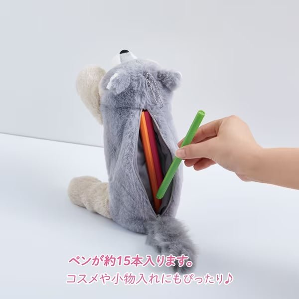 Pouzoo Animal Pen Case - Cute and Durable Pencil Holder for Kids, Students, and Office Use - Perfect for School, Home, and Work Organization (KING JIM)