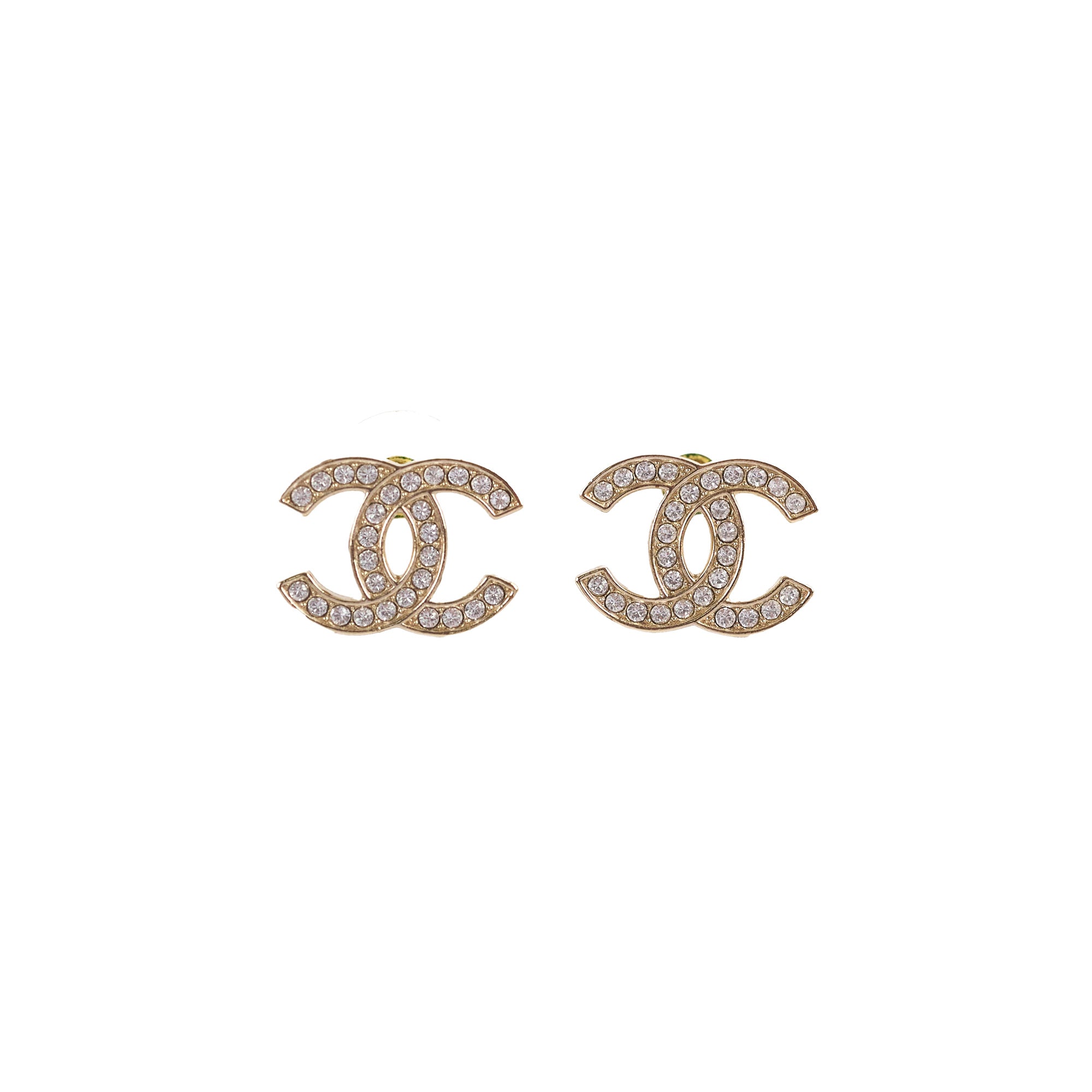Chanel CC Logo Crystal Earrings for Women - Luxury Fashion Jewelry Gift for Party, Wedding & Special Occasions