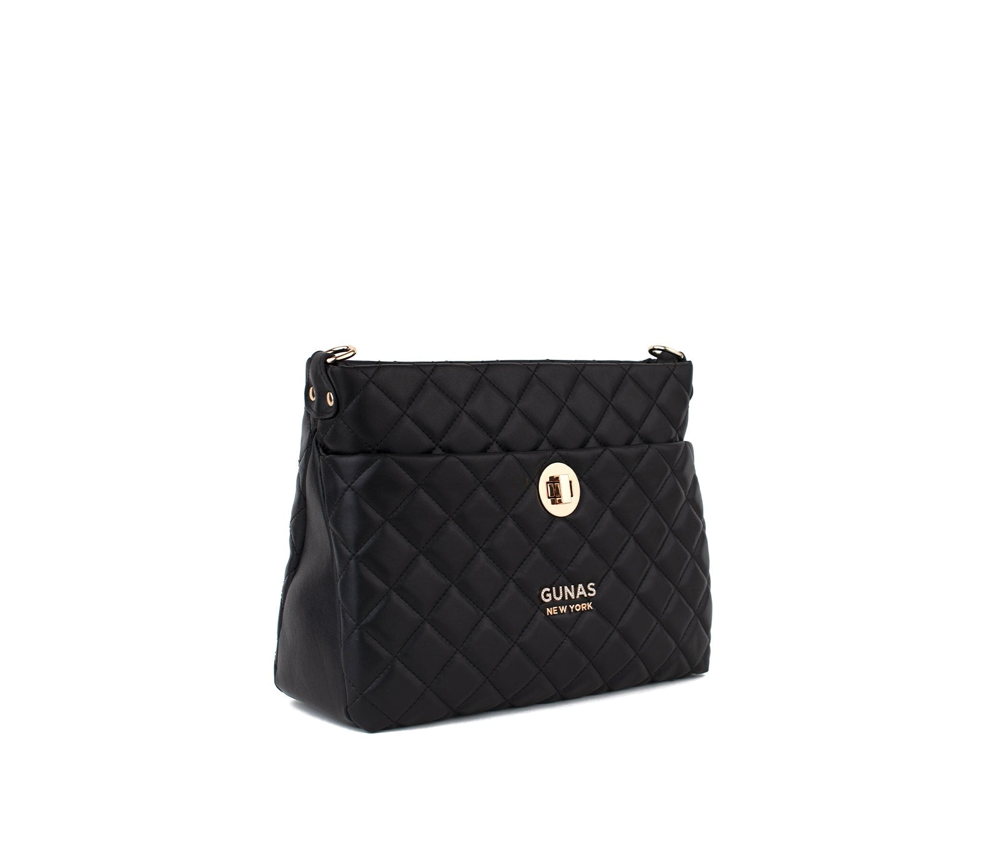 Eco-Friendly Koi Quilted Vegan Leather Shoulder Bag for Women - Stylish Black Crossbody Purse | Perfect for Work, Travel & Everyday Use