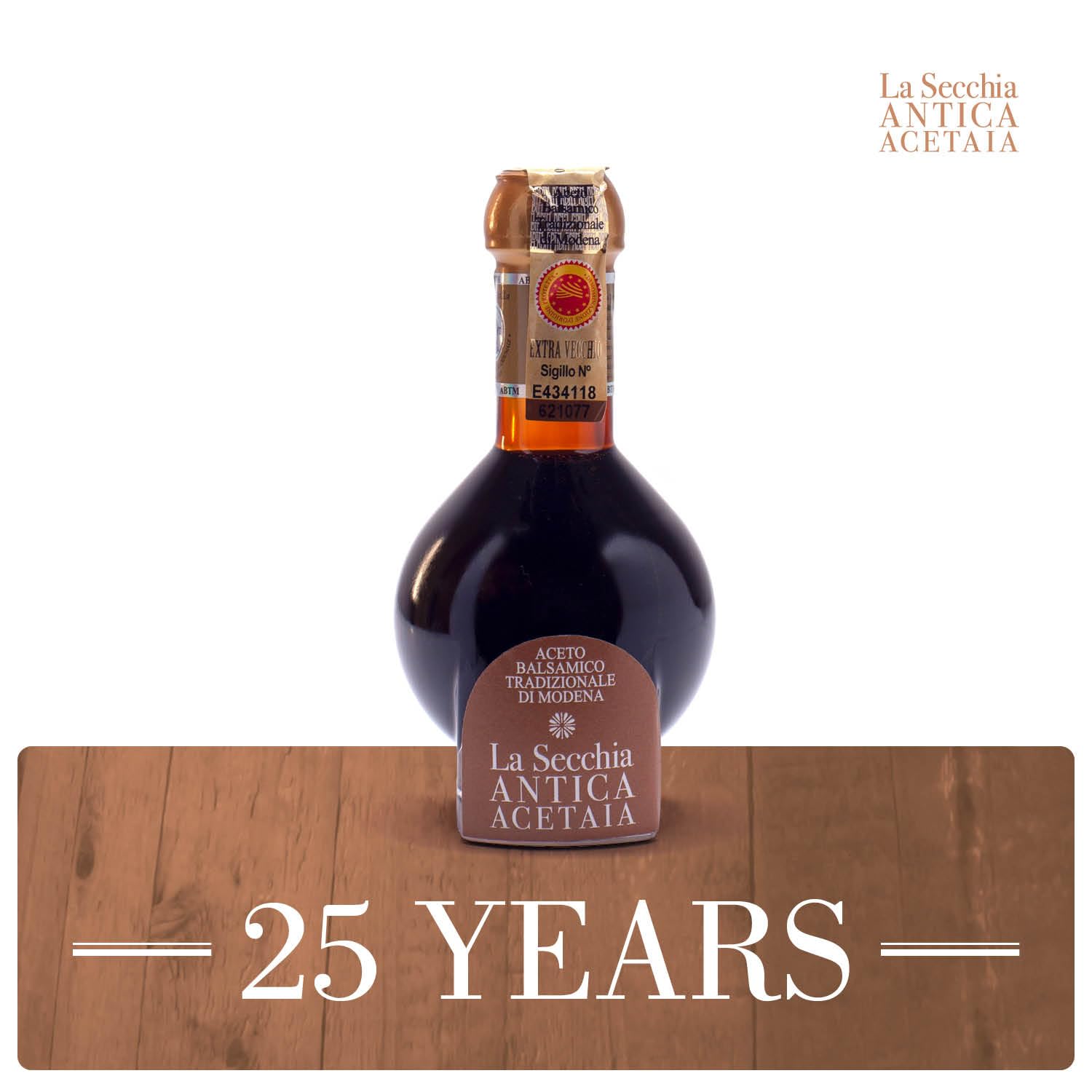 Premium Aged Balsamic Vinegar of Modena - Extra Vecchio 25 Years, 100ml Italian Gourmet Vinegar with Gift Box & Glass Dispenser - Perfect for Salads, Cheese Pairing & Gourmet Cooking