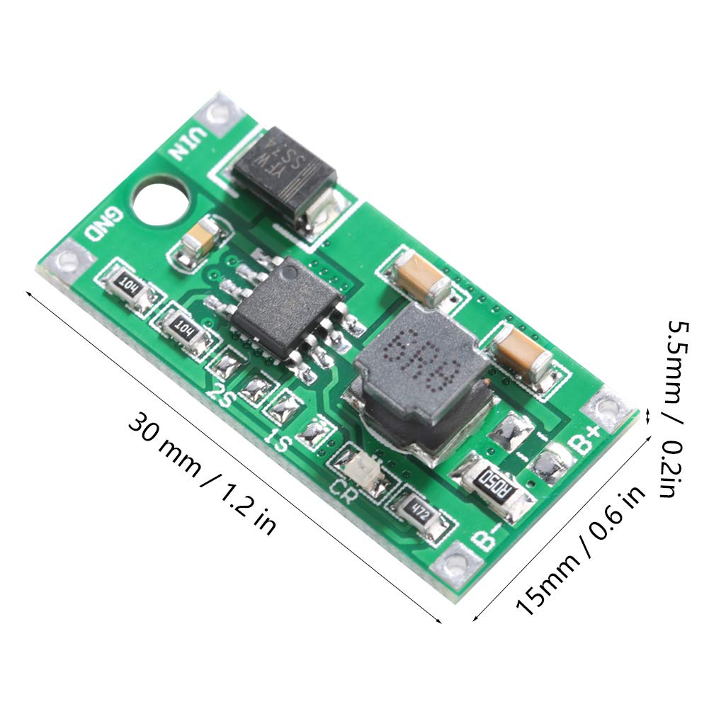 2S-05A Multi-Cell Li-Ion Battery Charger Module with Voltage Stabilizer - Solar Charging for Portable Devices, DIY Projects & Emergency Power Supply