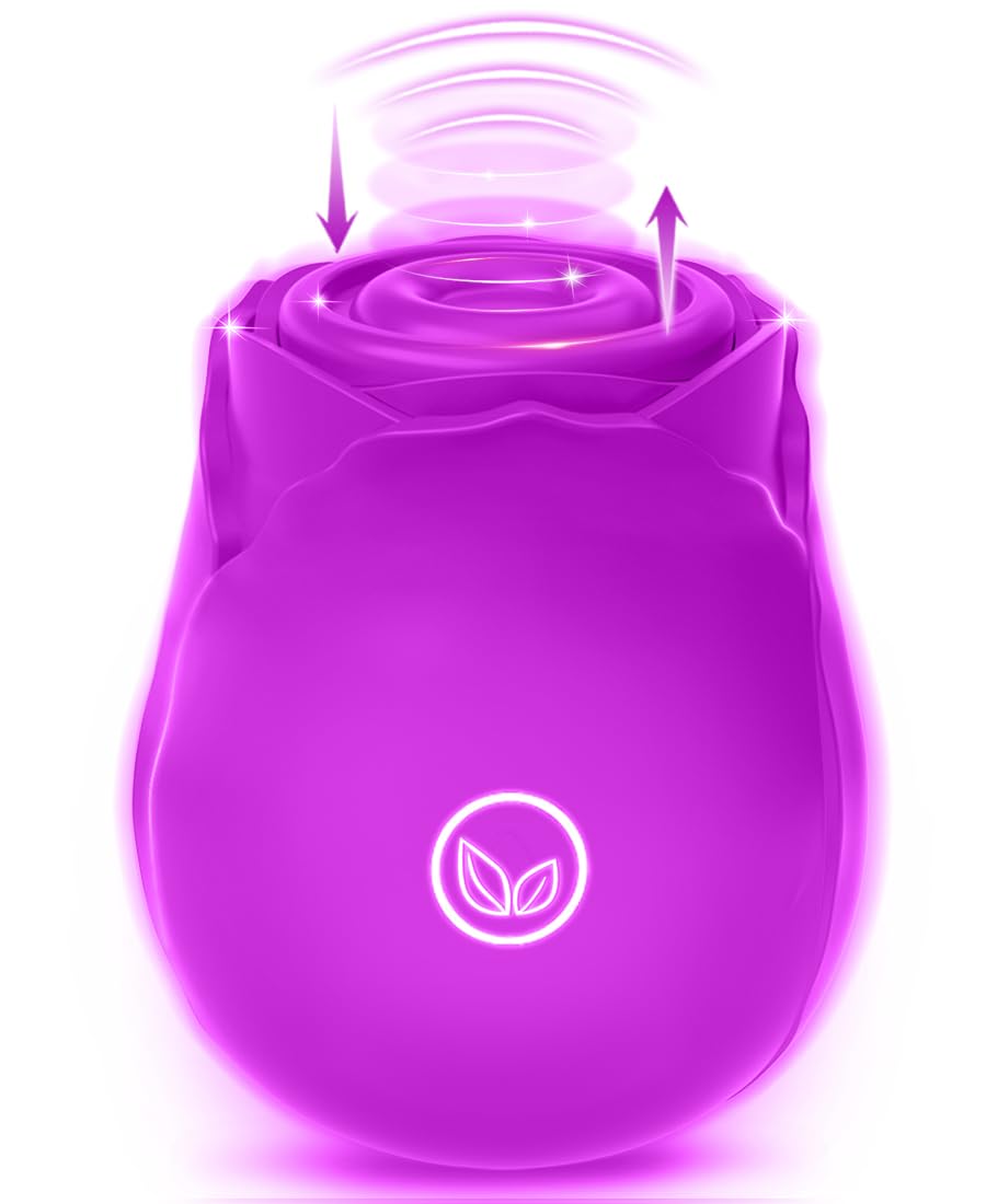 2023 New Rose Clitoral & Nipple Suction Vibrator - Pulsating Sucking Stimulator for Women, Couples Sex Toy - Mini Clit Sucker for Enhanced Pleasure - Perfect for Solo Play & Romantic Nights
