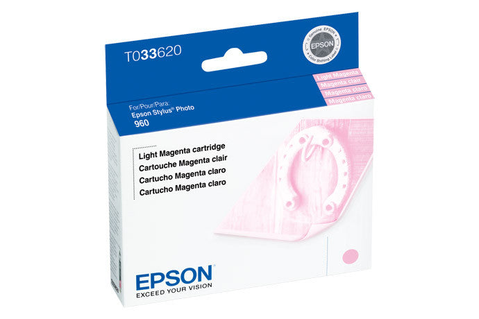 Epson T033620 960 Light Magenta Ink Cartridge - High-Quality Replacement for EcoTank Printers | Perfect for Home, Office & Photo Printing