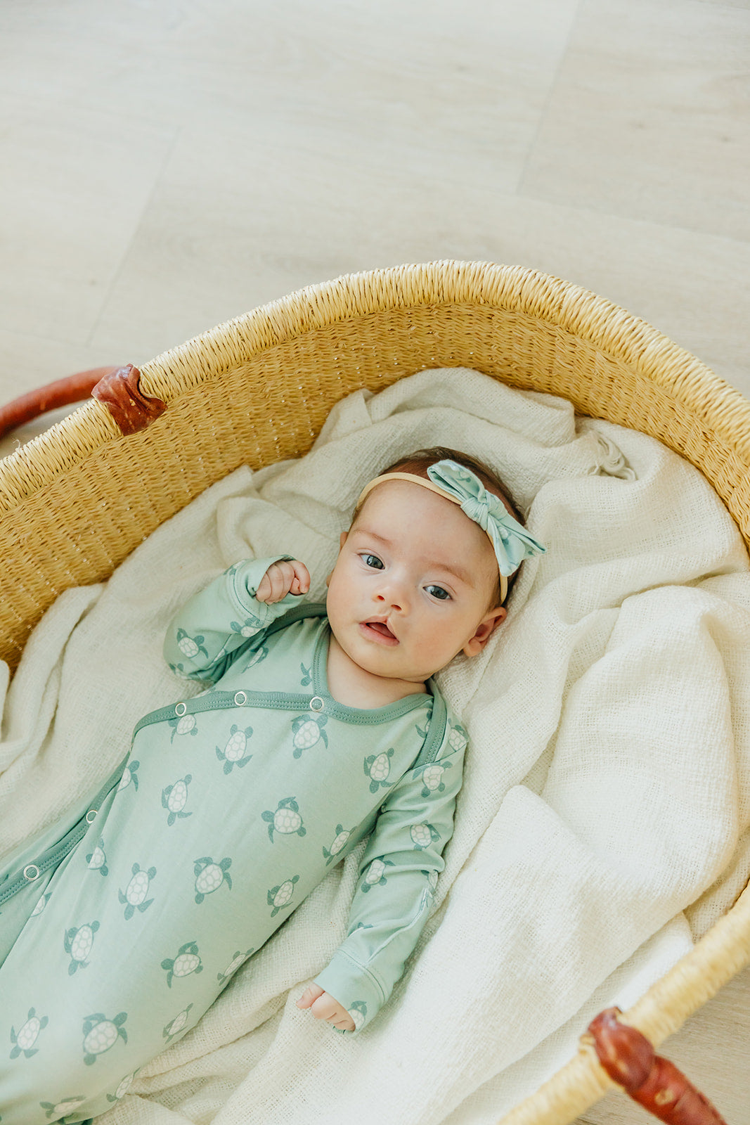 Newborn Baby Knotted Gown - Soft Cotton Sleepwear for Infants 0-3 Months | Perfect for Hospital, Home & Photo Shoots