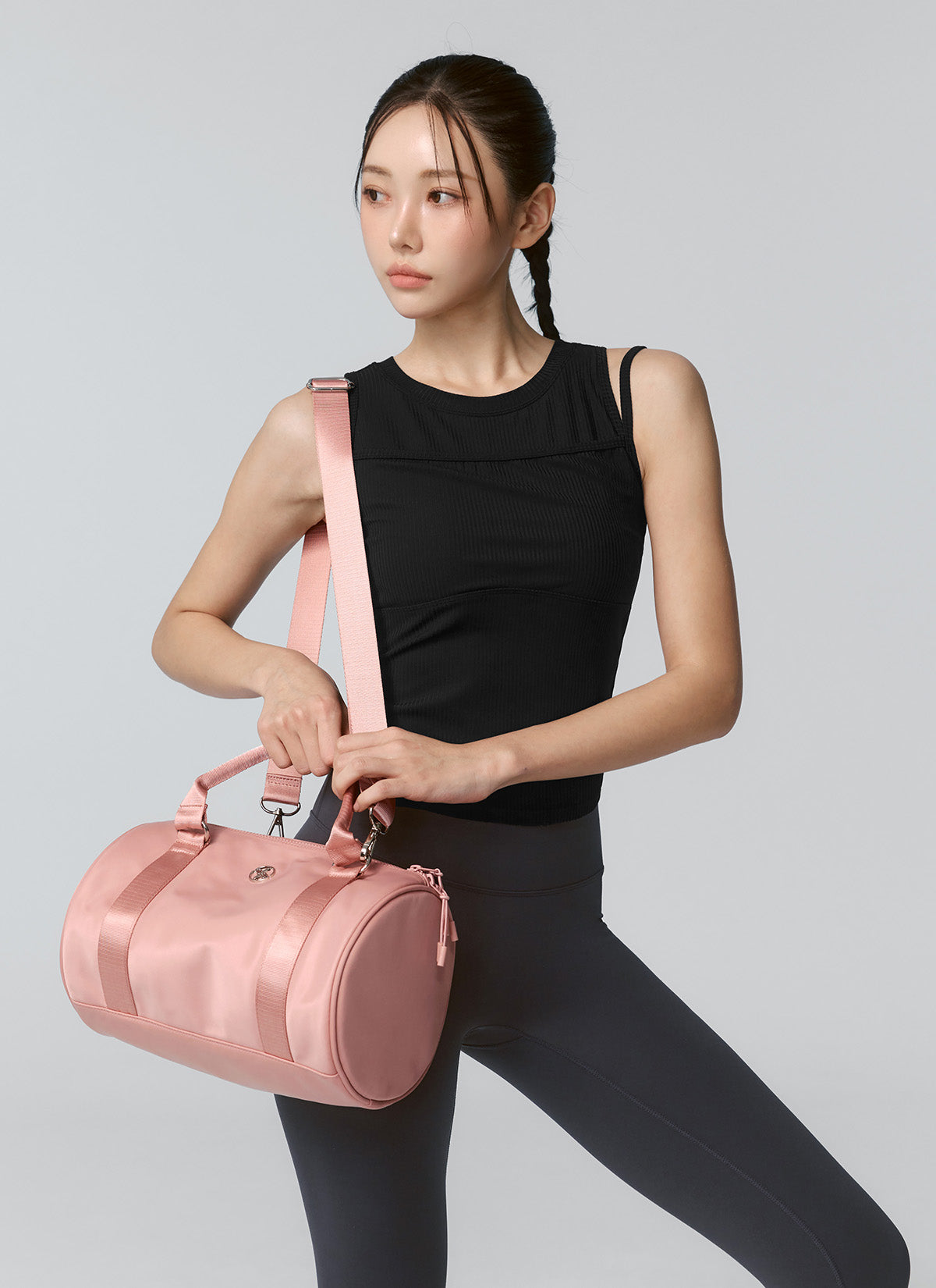 Stylish Glossy Two-Way Cylinder Handbag for Women - Trendy Shoulder & Crossbody Purse for Work, Travel & Everyday Use