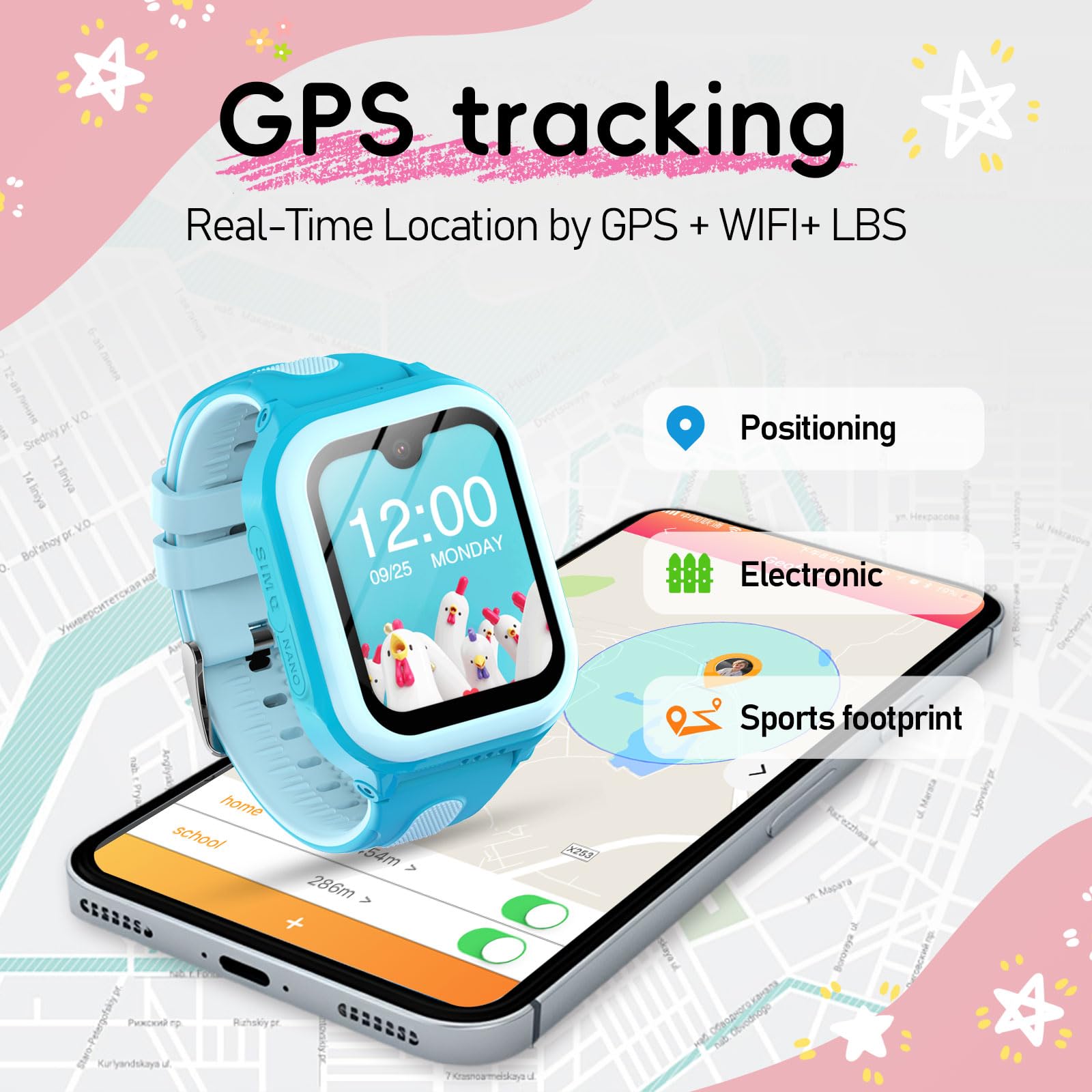 Wonlex 4G GPS Smartwatch for Kids - 1.78