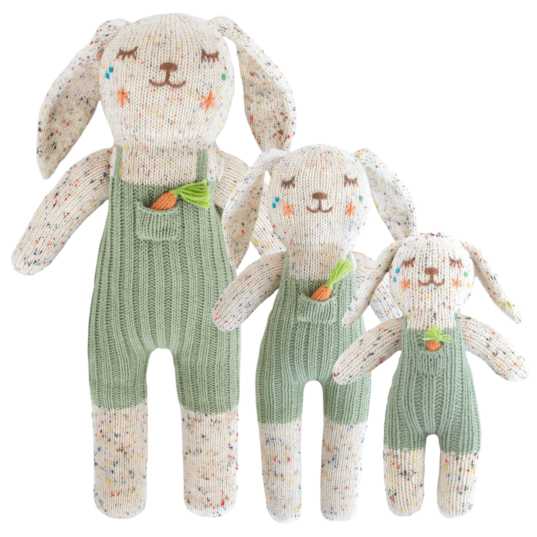 Blabla Knit Doll - Lettuce the Bunny Teeny - Soft Handmade Stuffed Animal Toy for Kids, Baby Shower Gift, Nursery Decor, and Cute Collectible for Bunny Lovers