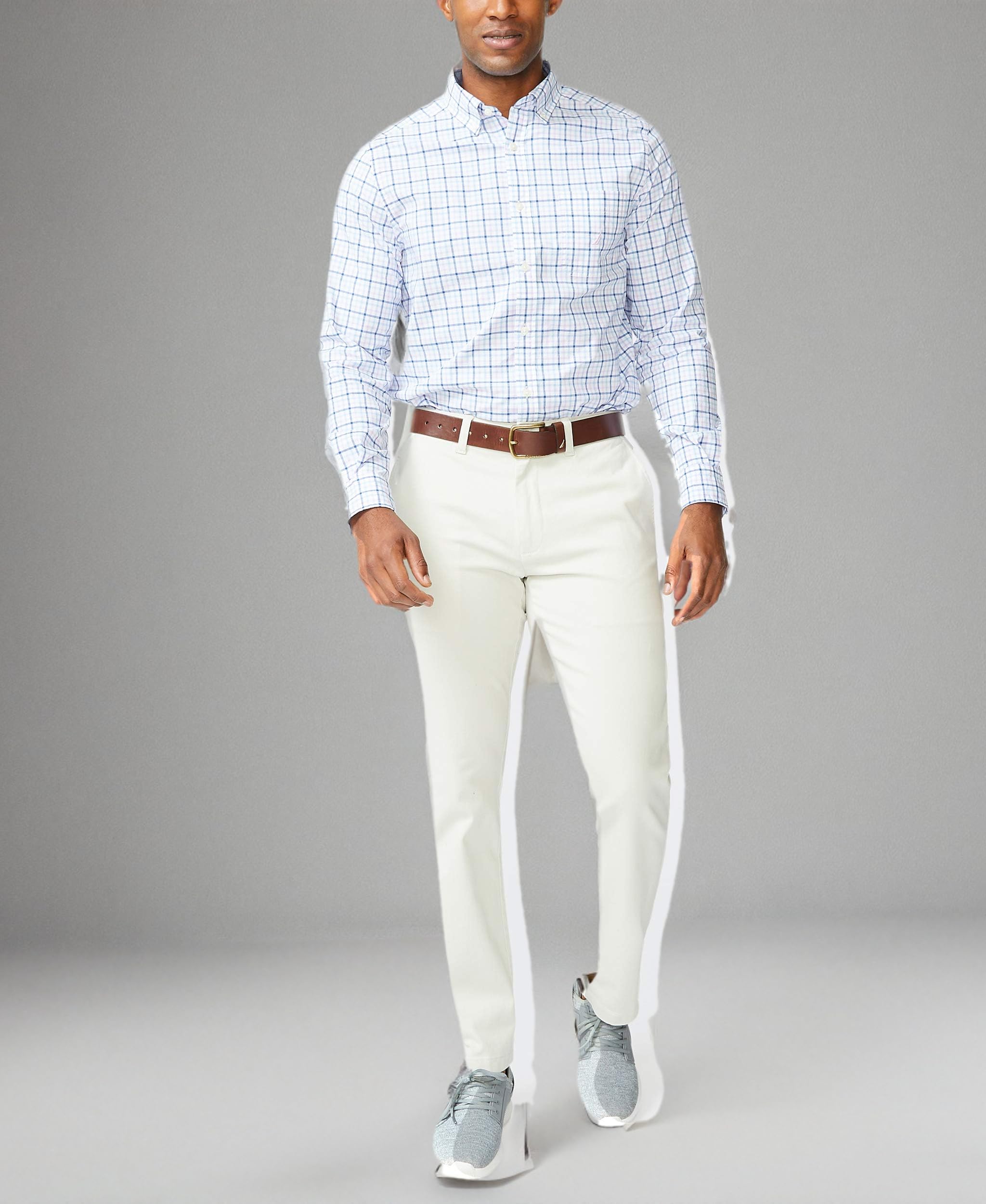 Nautica Men's Classic Fit Flat Front Stretch Solid Chino Deck Pants - Comfortable Casual & Work Pants for Business, Office, and Everyday Wear