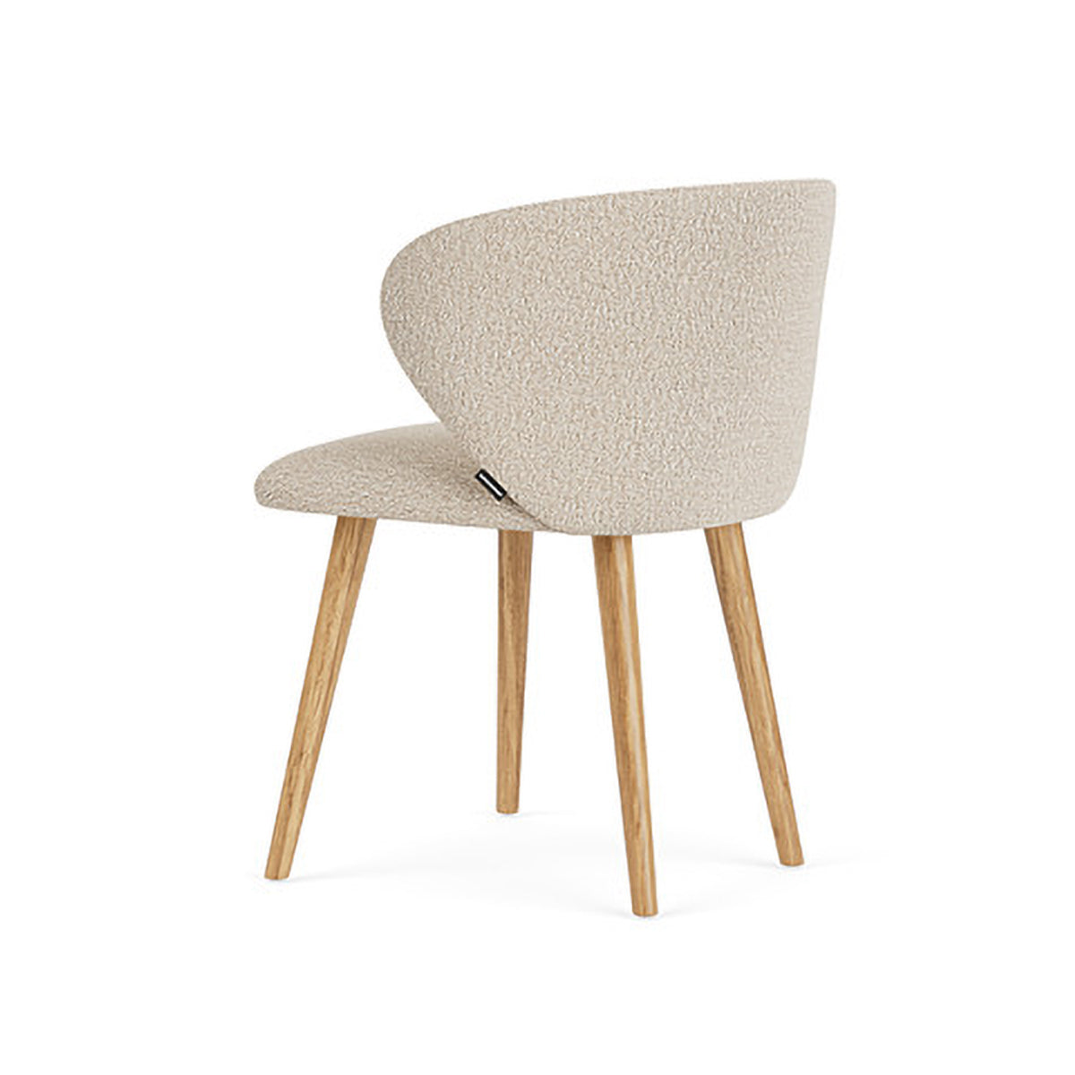 Ellie Boucle Dining Chair - Modern Upholstered Accent Chair for Kitchen, Dining Room, or Office - Soft Textured Fabric & Sturdy Wooden Legs - Perfect for Home Decor & Entertaining