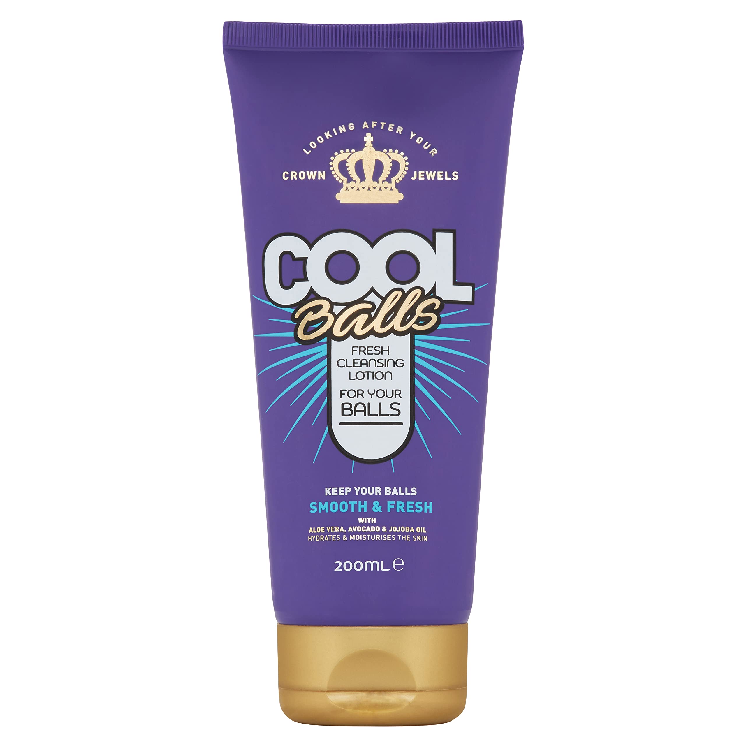 Cool Fresh Cleansing Lotion 200ml with Aloe Vera, Avocado & Jojoba Oil | Hydrating Face Wash for Men | Luxury Skincare Gift Set for Christmas, Birthday & Secret Santa | Perfect Stocking Stuffer & Novelty Present for Him