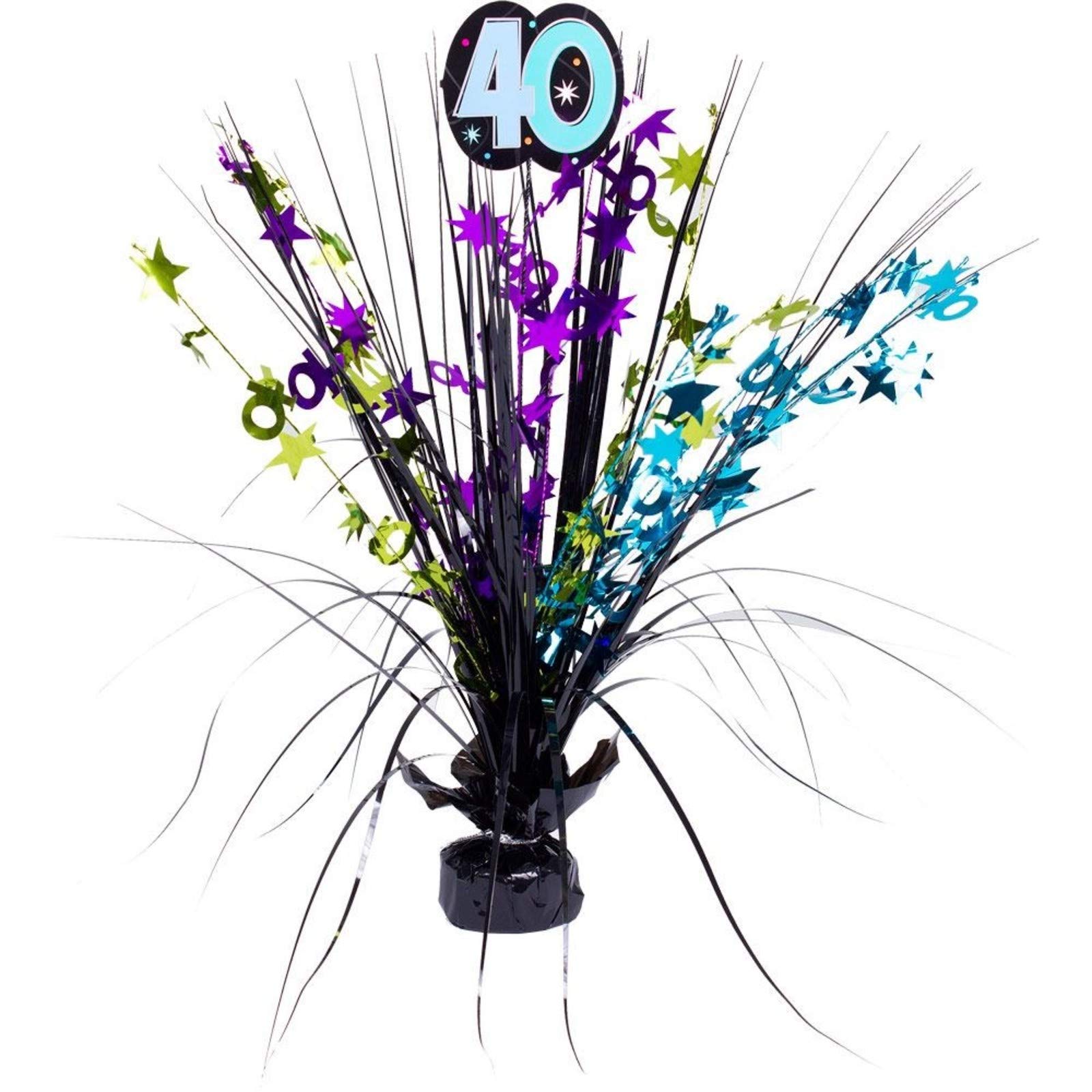 40th Birthday Celebration Spray Centerpiece - Elegant Party Decor & Favor for Anniversary, Milestone Events & Special Occasions