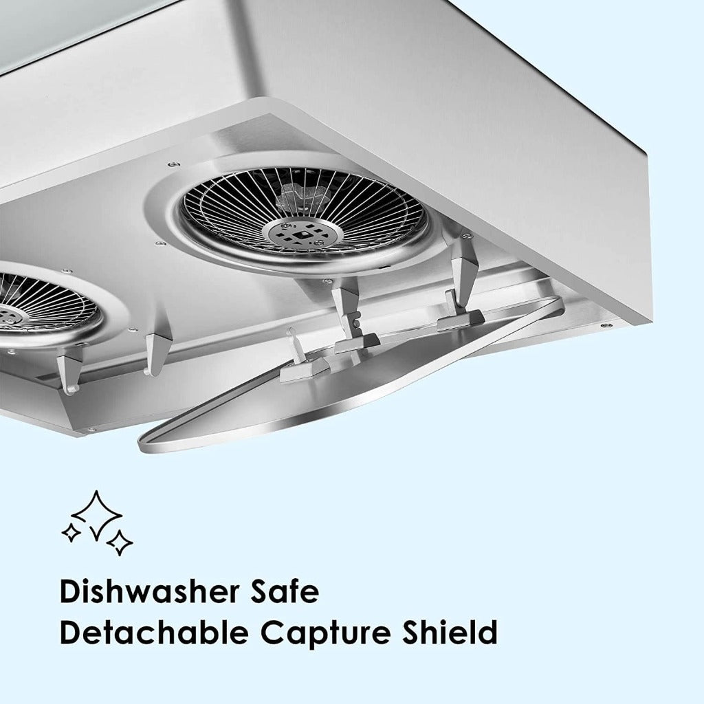 Fotile Pixie Air Series 30-inch Slim Under Cabinet Range Hood - Powerful WhisPower Motor, Multiple Color Options (UQS300) - Perfect for Modern Kitchens & Small Spaces