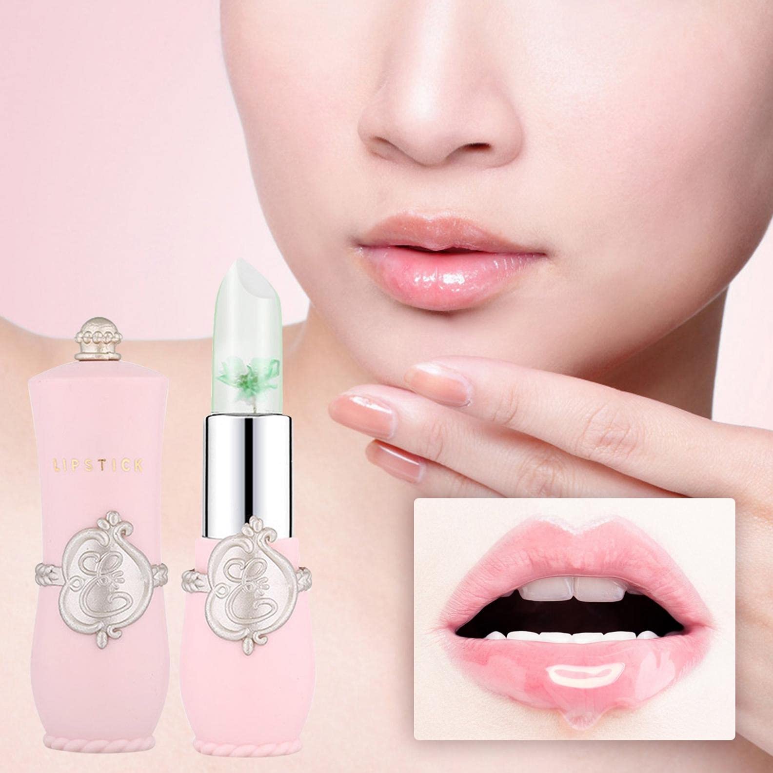 ZITIANY Color Changing Lip Balm - Crystal Jelly Flower Lipstick with Magic Temperature-Activated Technology | Nourishing & Moisturizing | Perfect for Everyday Wear, Date Night & Special Occasions