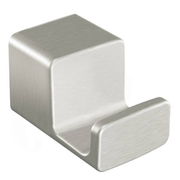 Moen YB8803BN 90 Degree Robe Hook in Brushed Nickel - Perfect for Bathroom, Bedroom, and Closet Organization