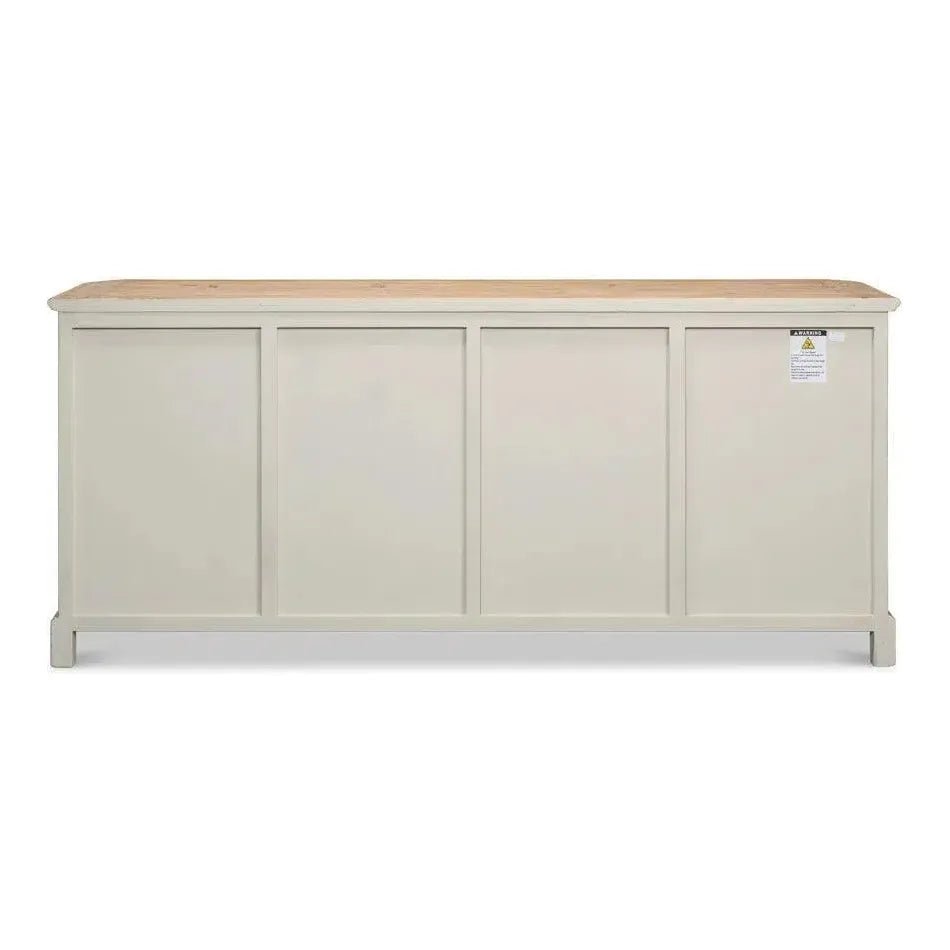 4-Door Sideboard Buffet Cabinet in Sage Green - Stylish Storage for Dining Room, Living Room & Entryway