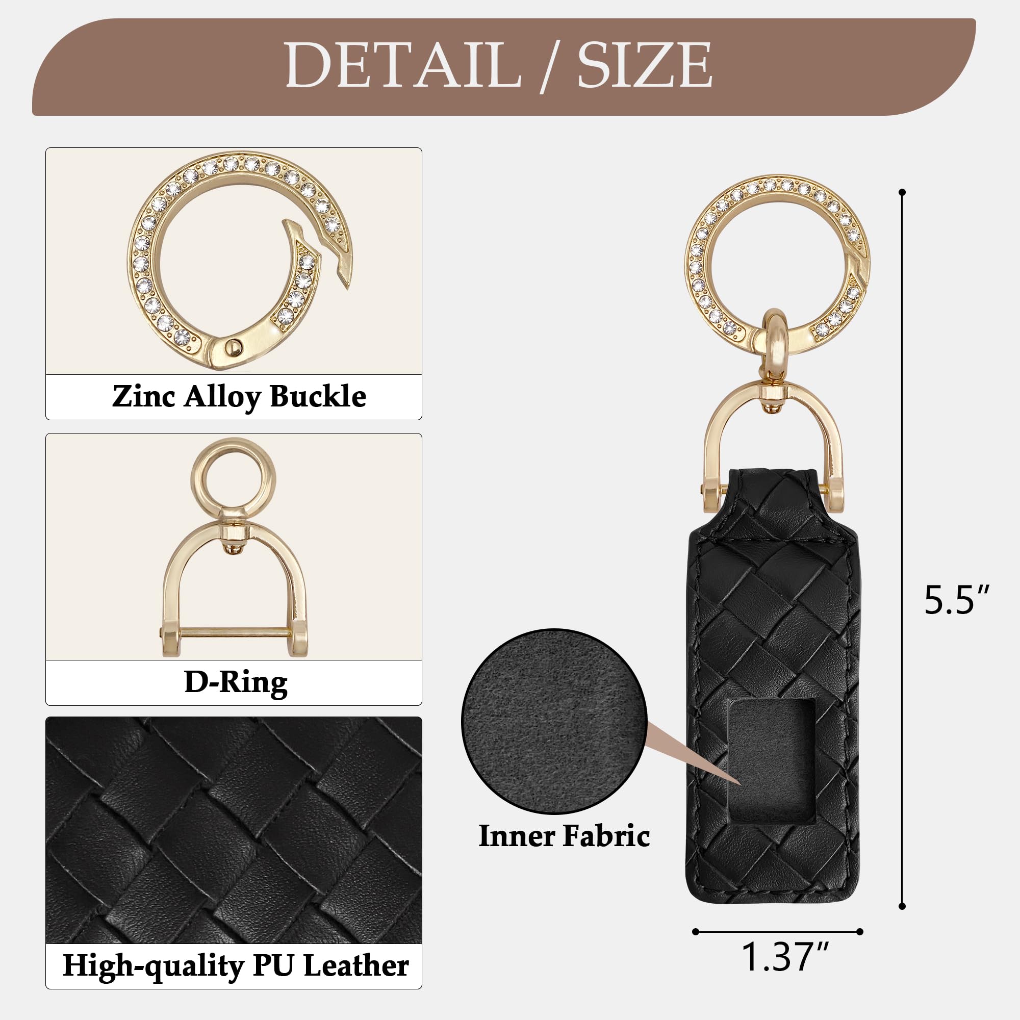 Travel Hat Clip for Backpack, Luggage & Bags - Fashionable PU Leather Non-Magnetic Elastic Hat Holder - Sun Hat Accessories for Outdoor Activities, Hiking & Beach Trips