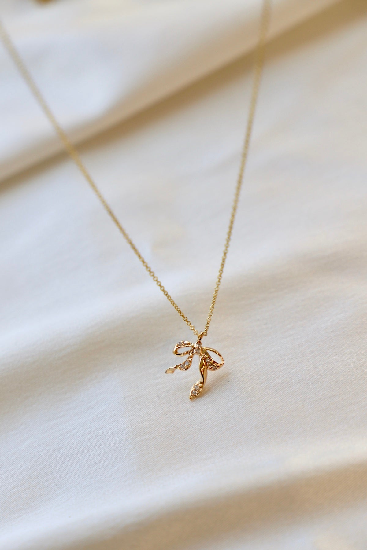 CZ Bow Necklace - Elegant Cubic Zirconia Jewelry for Women | Perfect for Parties, Weddings & Everyday Wear